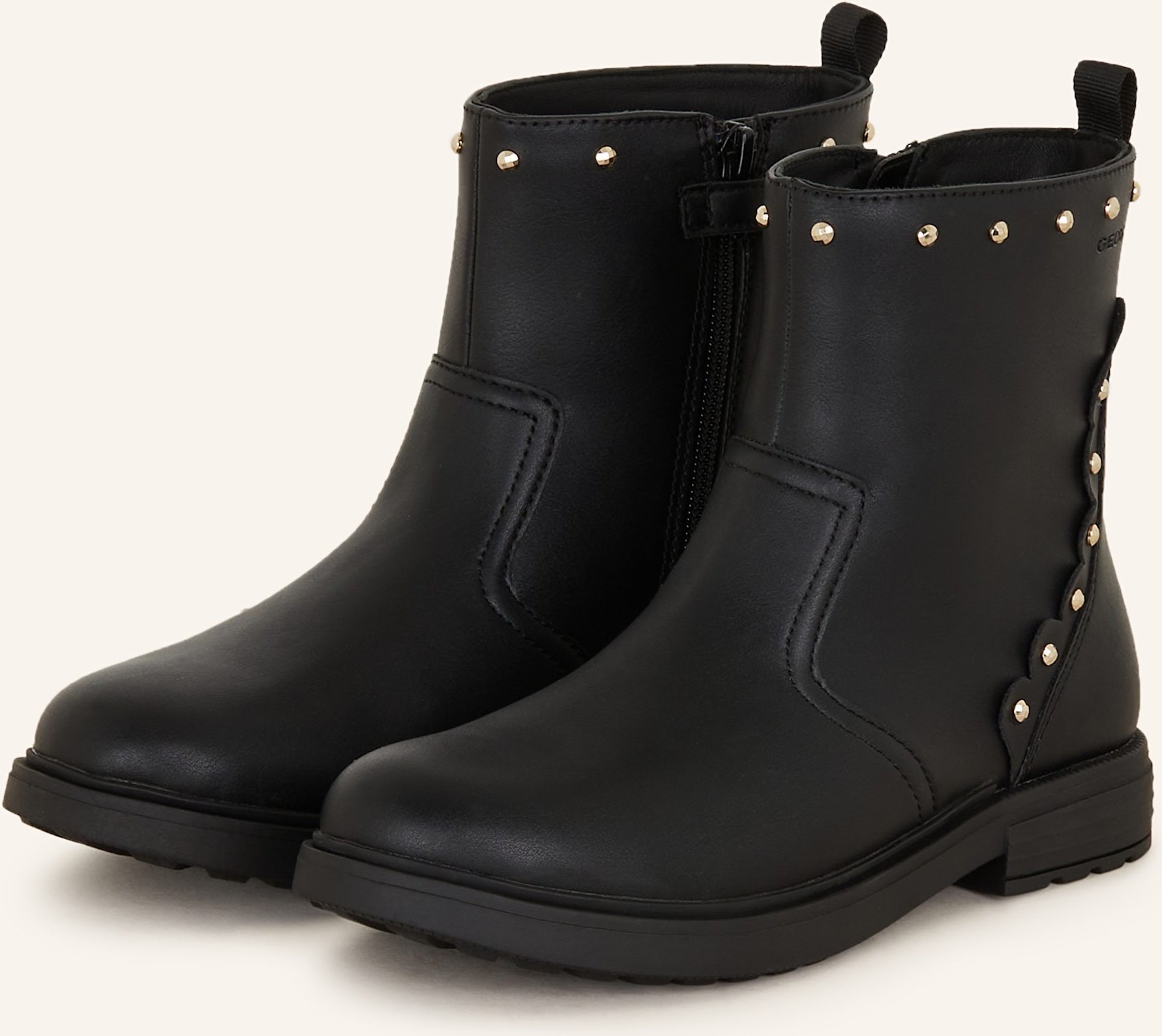 Geox Biker Boots Eclair Girl Mit Nieten schwarz