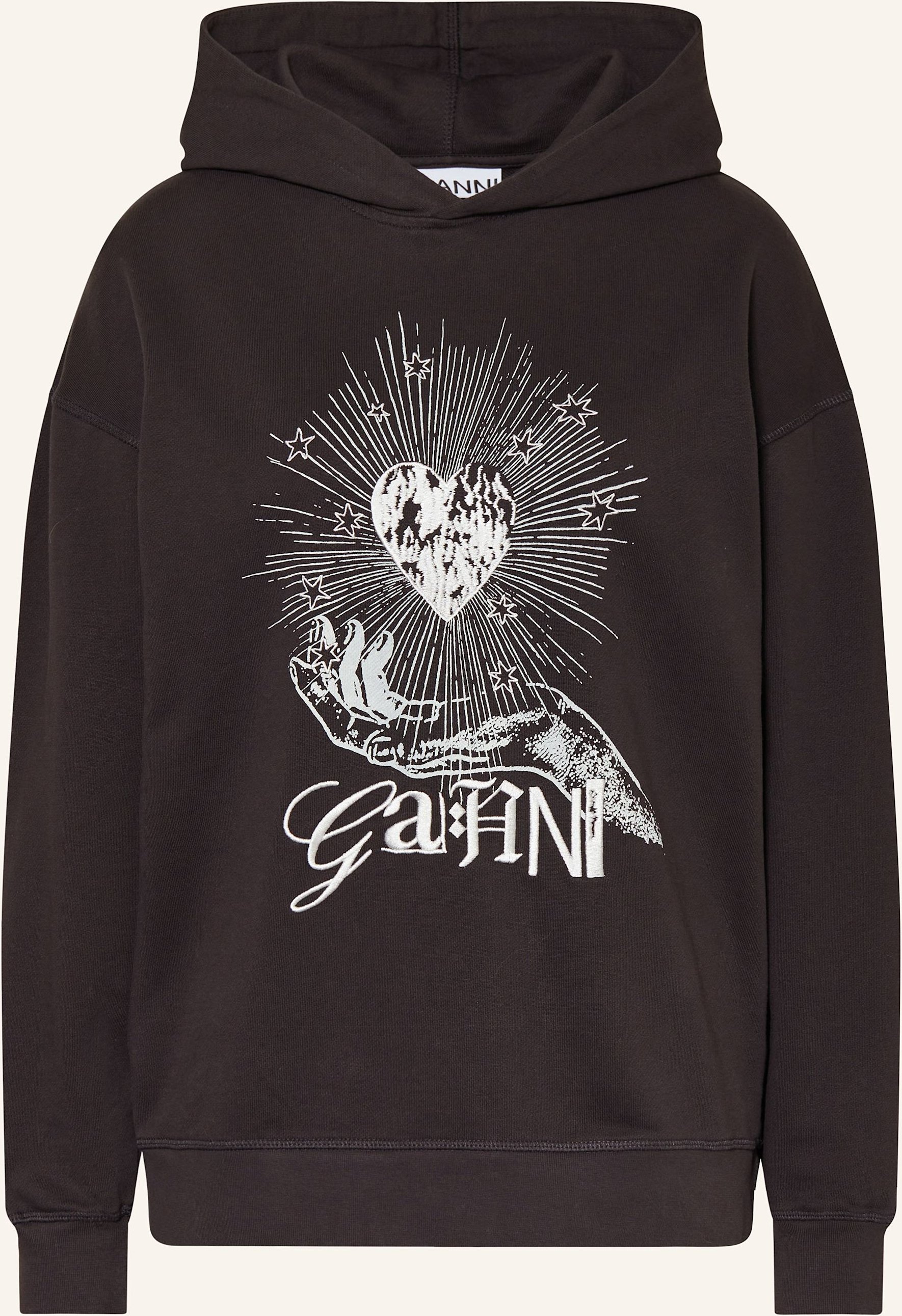 Ganni Hoodie Isoli schwarz