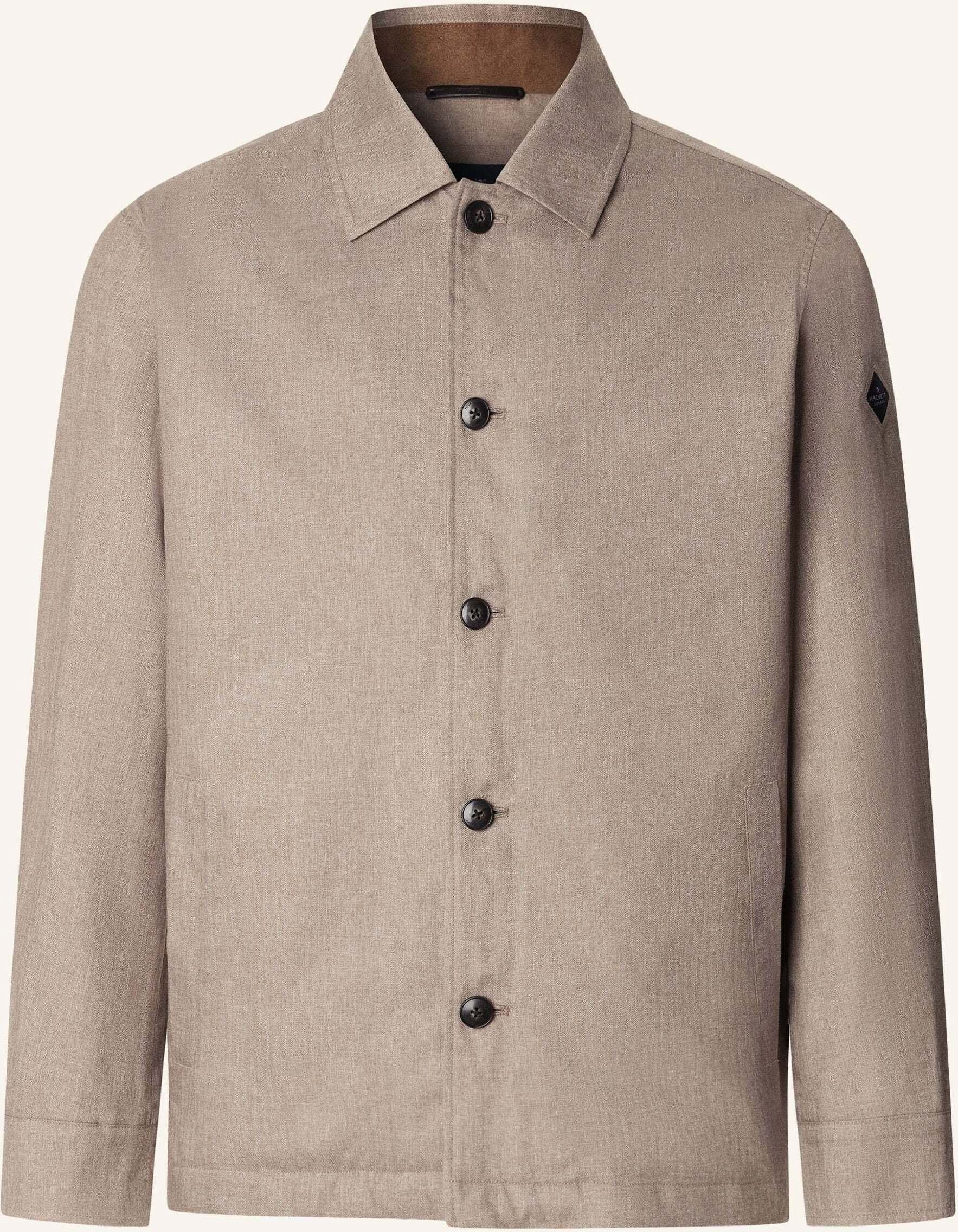 Hackett London Fieldjacket Herringbone Shacket braun