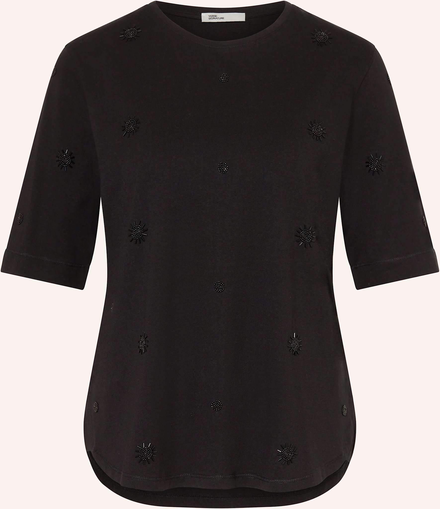 Yerse T-Shirt Boreal Mit Pailletten schwarz