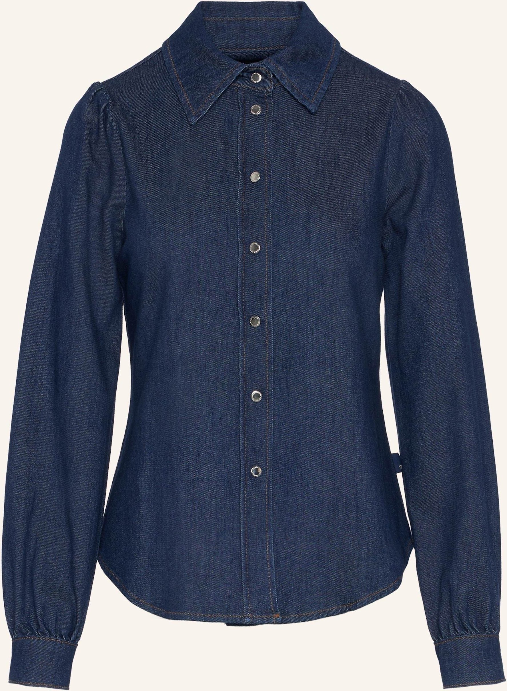 7 For All Mankind Puff Sleeves Shirt blau