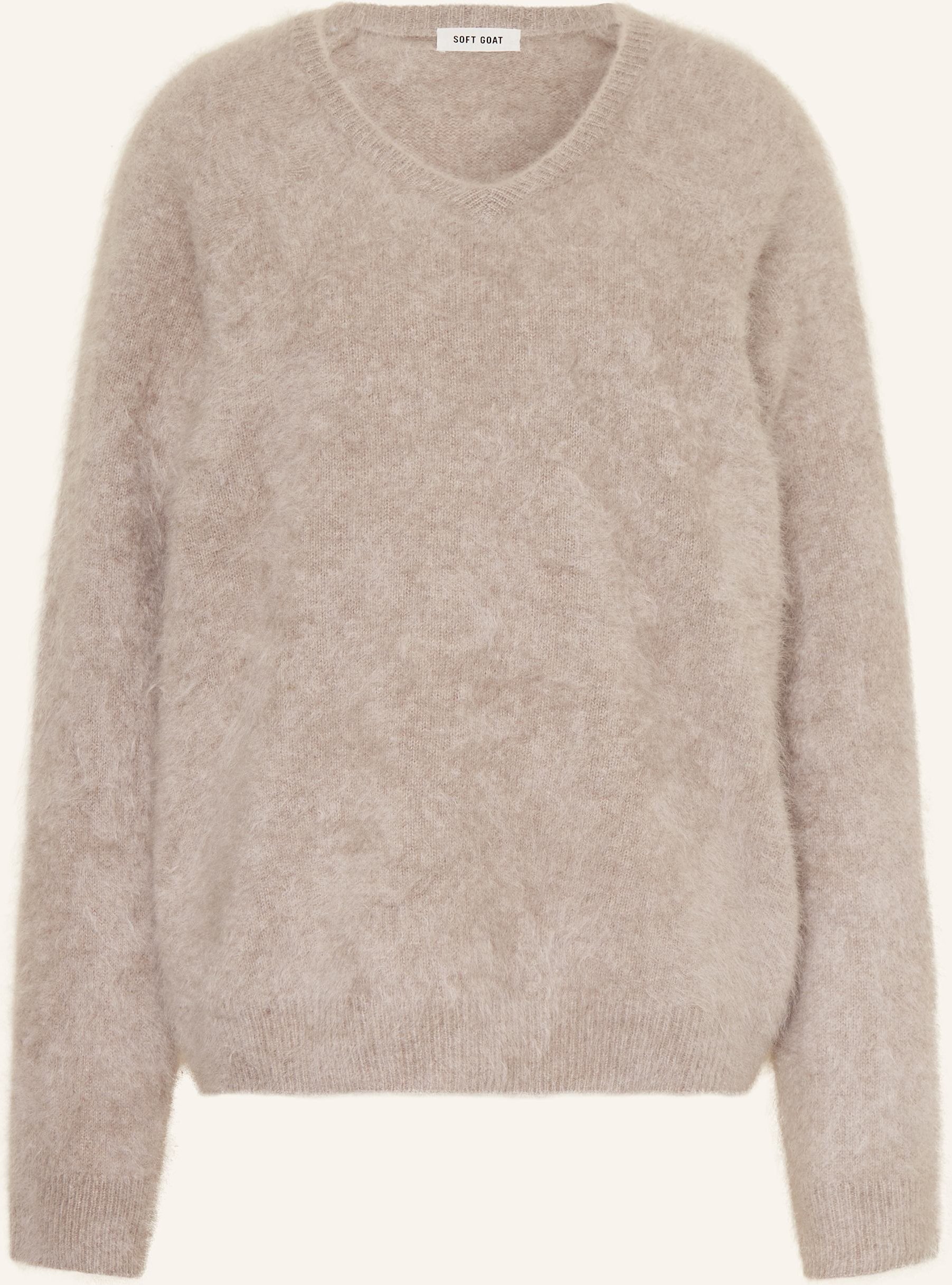Soft Goat Cashmere-Pullover beige