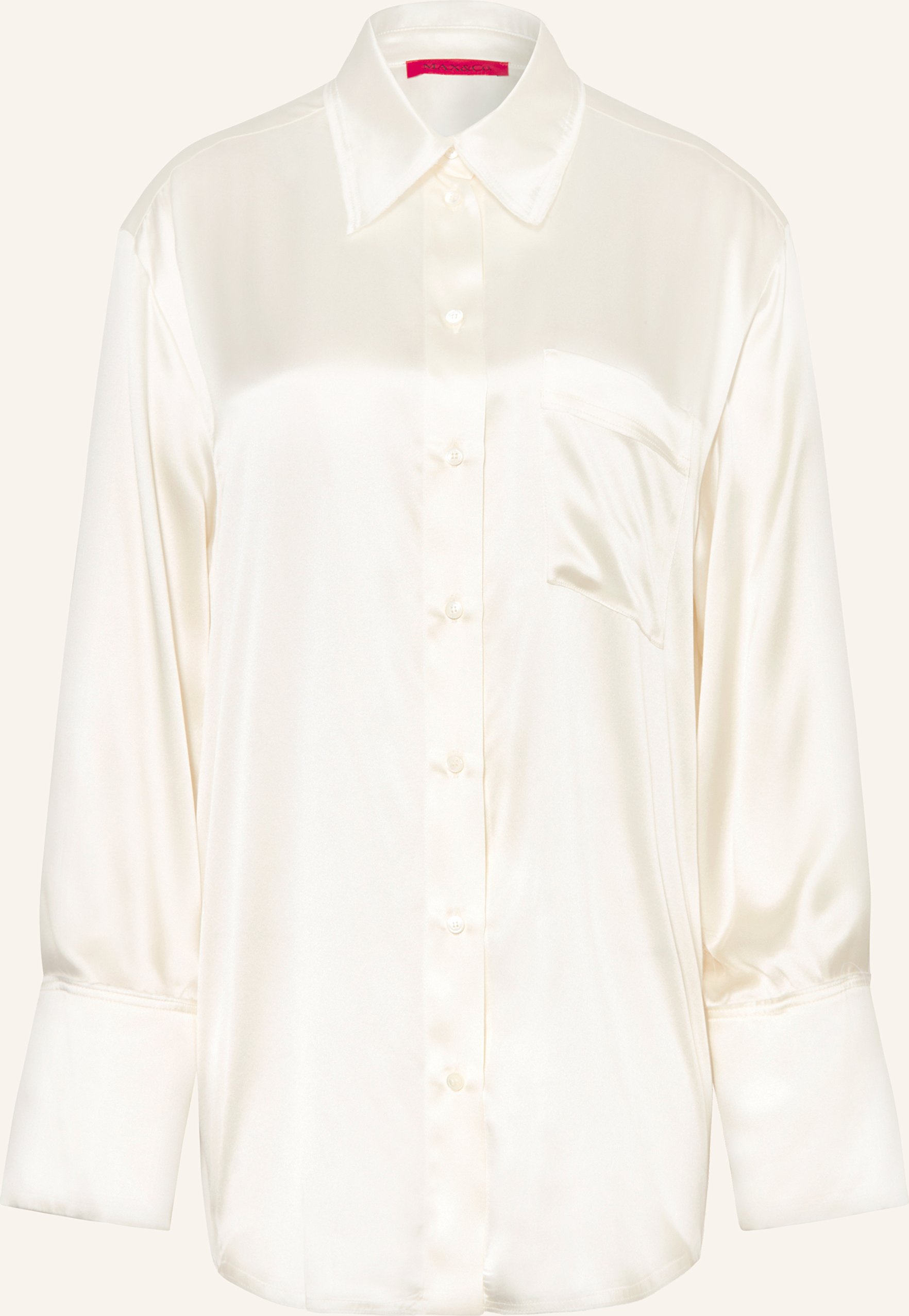 Max & Co. Hemdbluse Mcoangri Aus Seide weiss