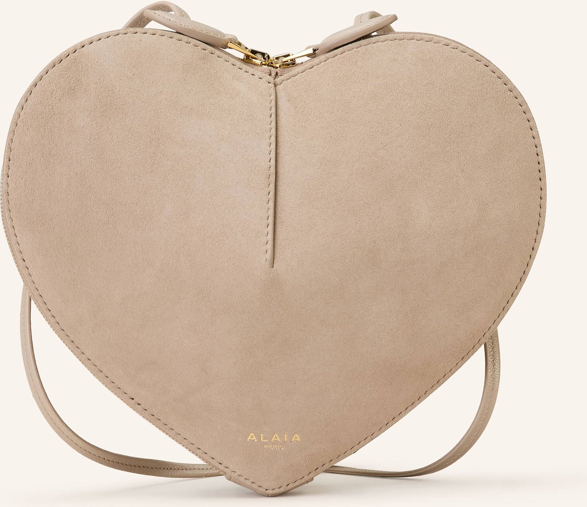 Alaïa Umhängetasche Le Coeur beige