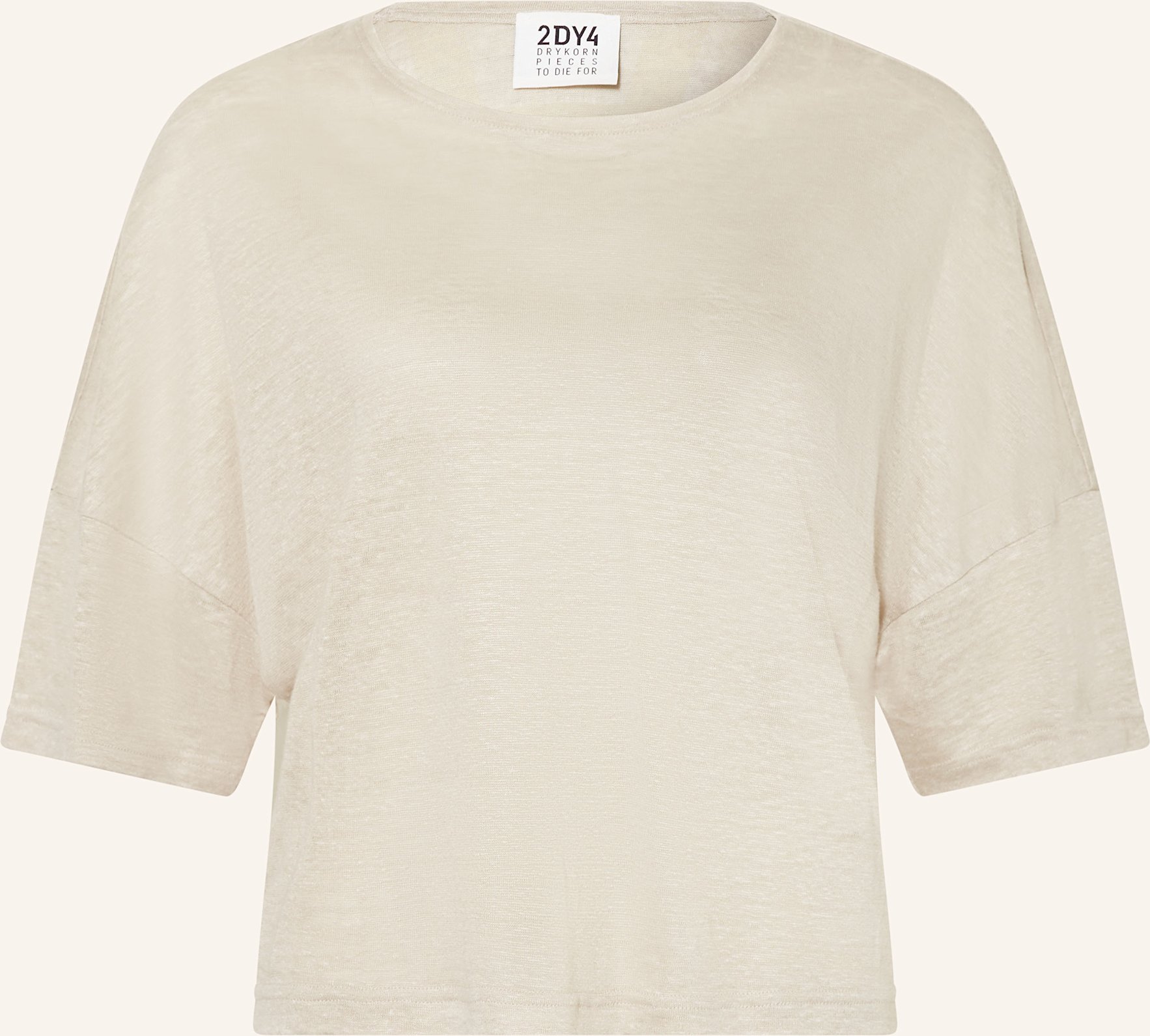 Drykorn Pullover Kusia Aus Leinen Mit 3/4-Arm beige