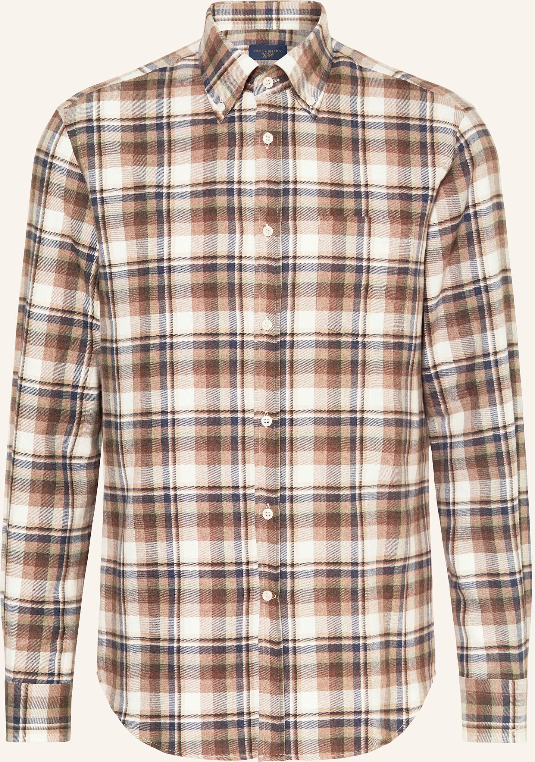Paul & Shark Flanellhemd Comfort Fit beige