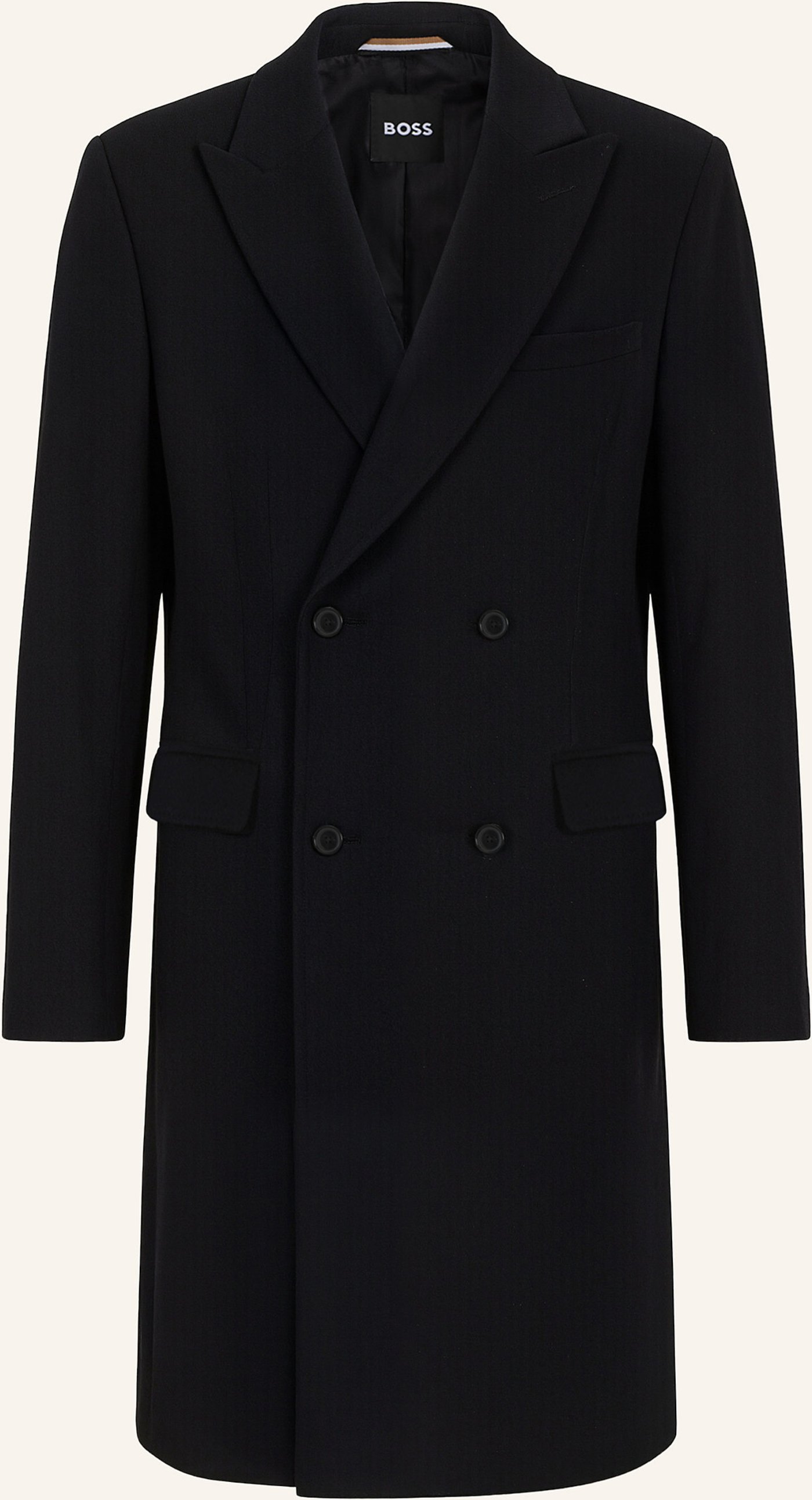 Boss Alpaka-Mantel Hyde schwarz
