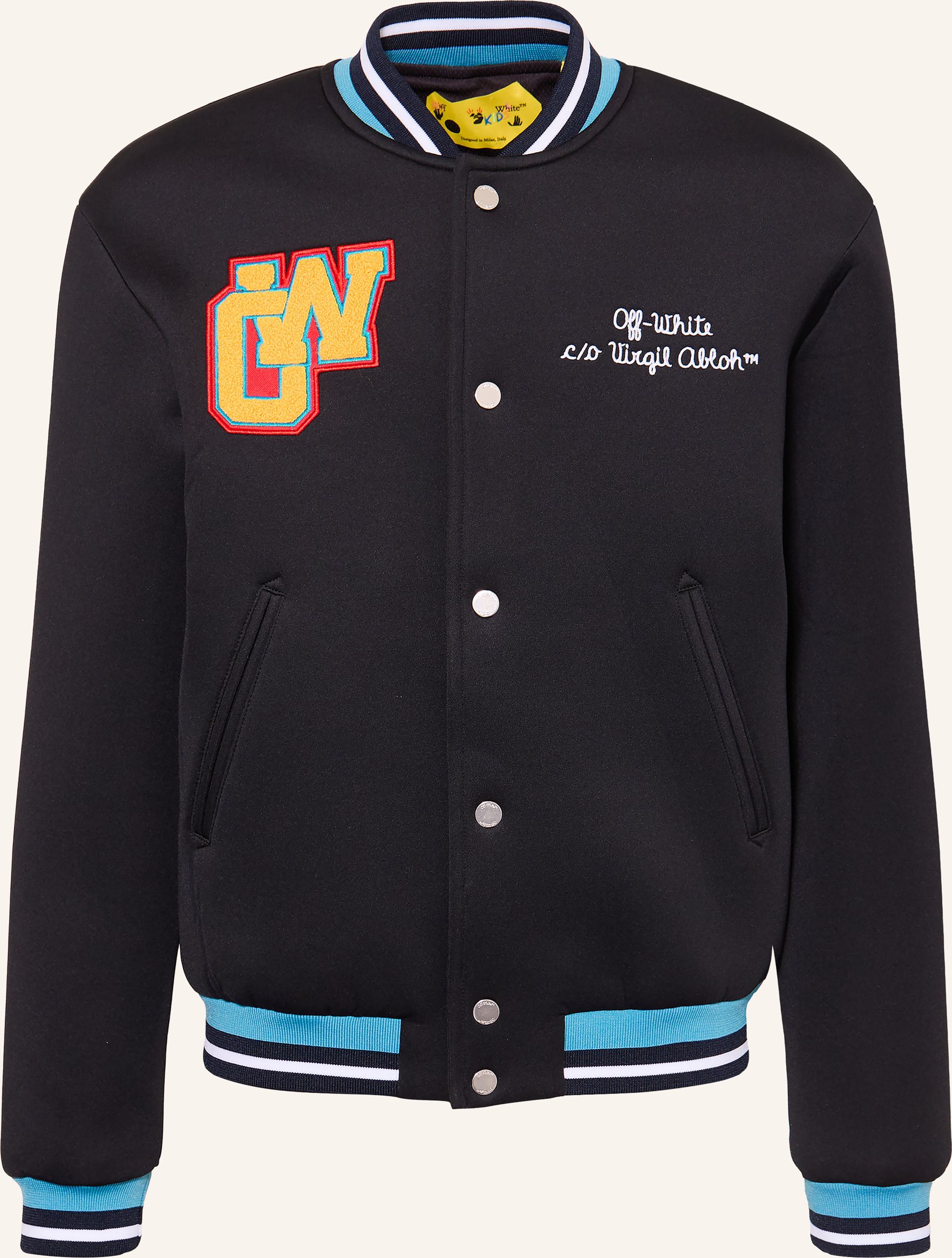 Off-White College-Jacke schwarz