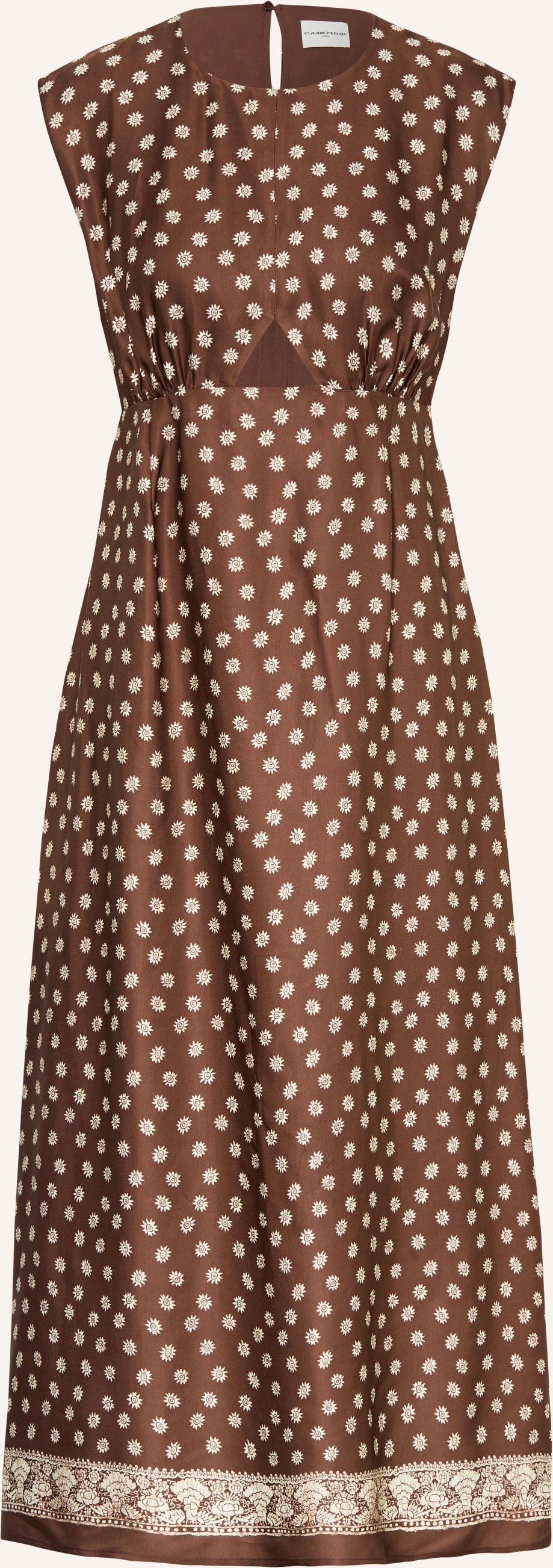 Claudie Pierlot Satinkleid Mit Cut-Outs braun