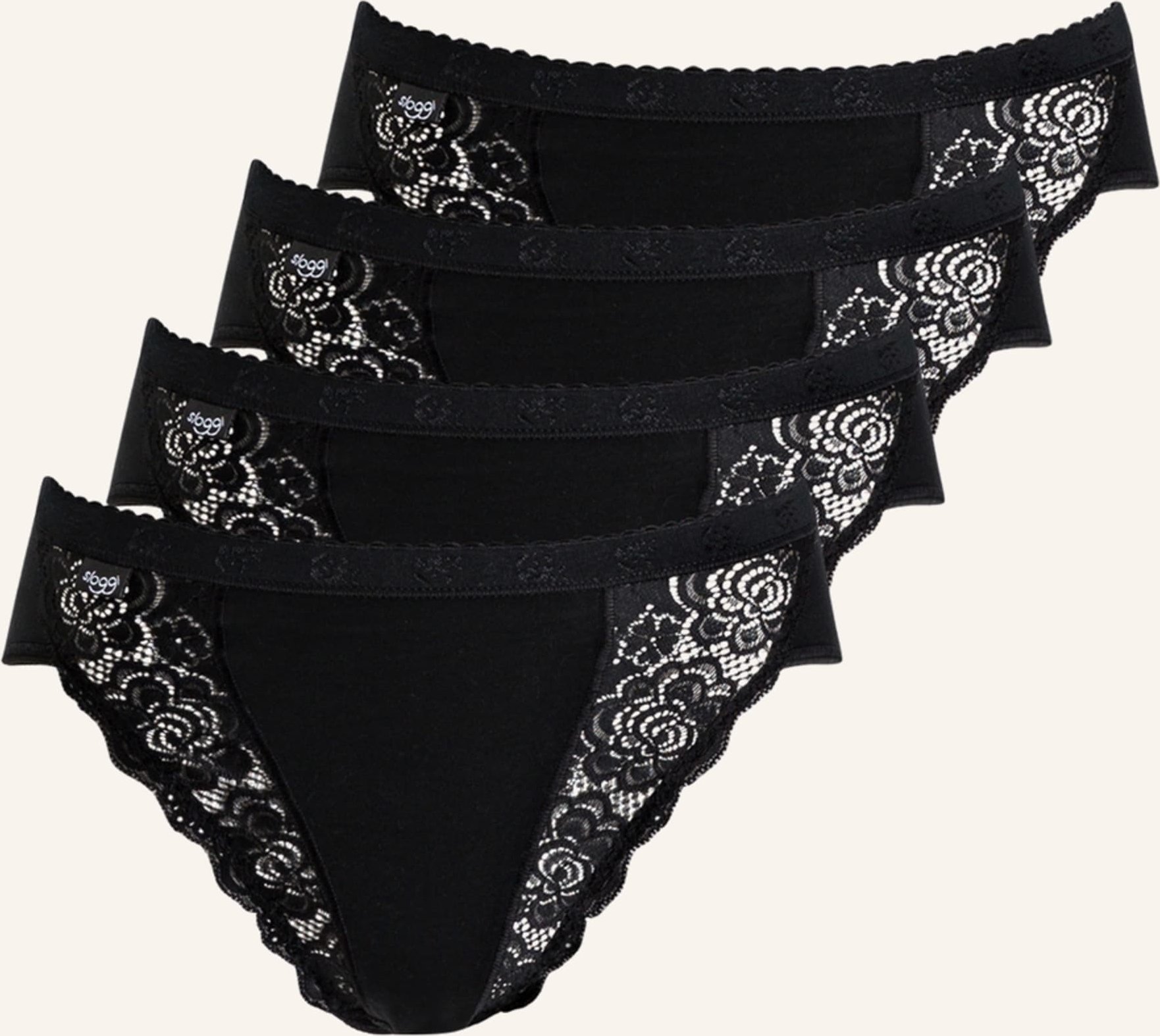 Sloggi 4er-Pack Slips Chic schwarz