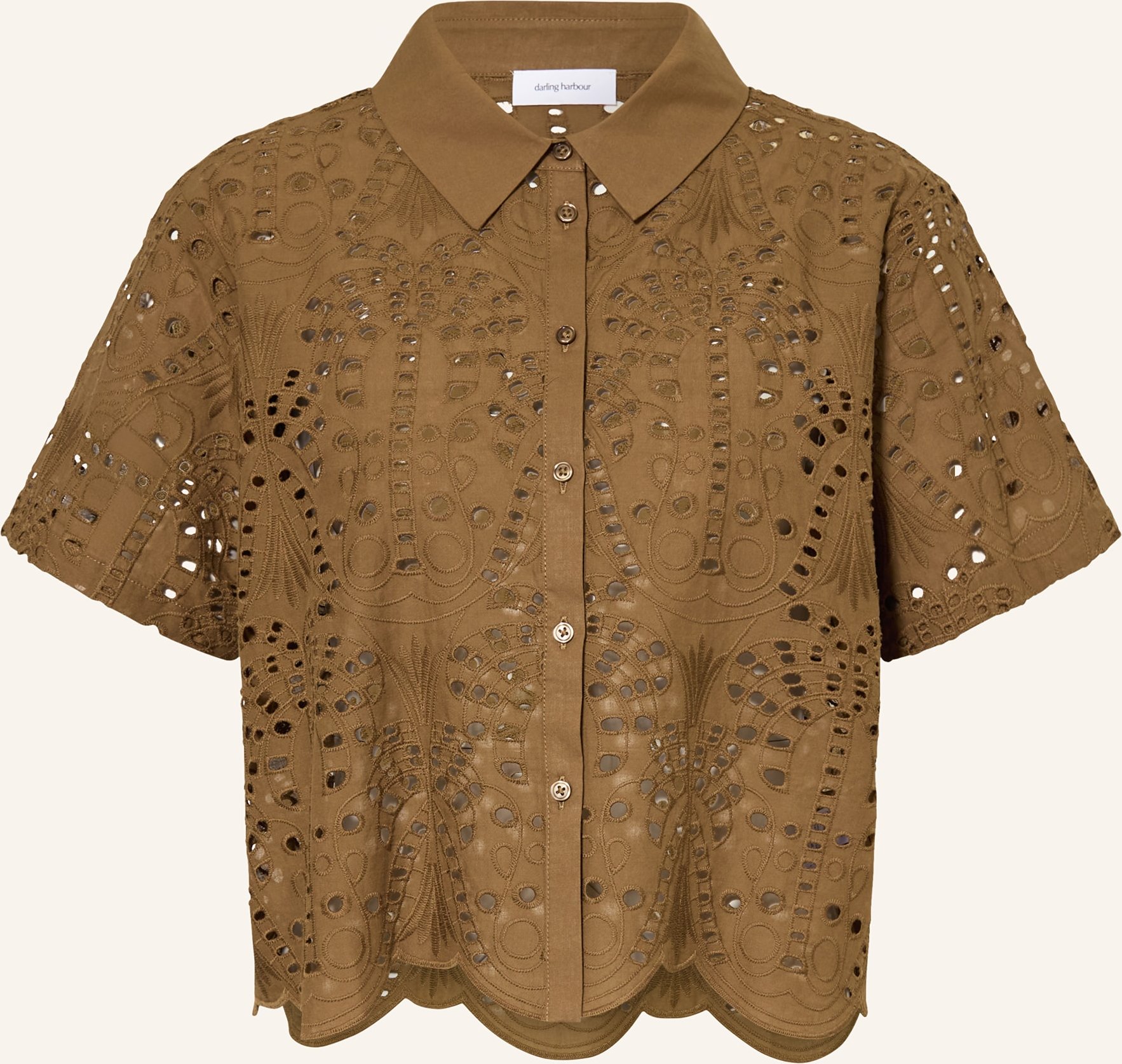 Darling Harbour Hemdbluse Aus Lochspitze gruen