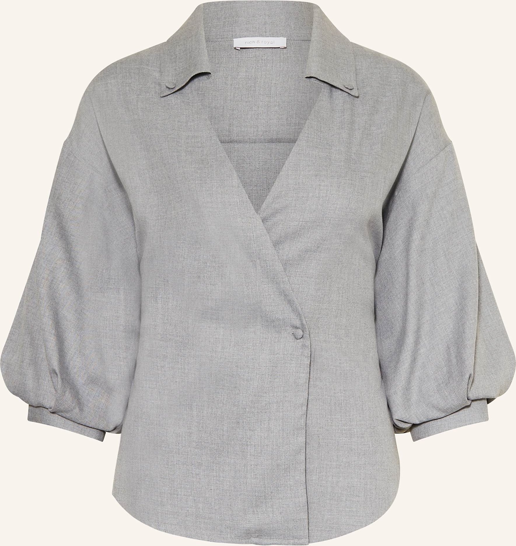 Rich & Royal Wickelbluse silber