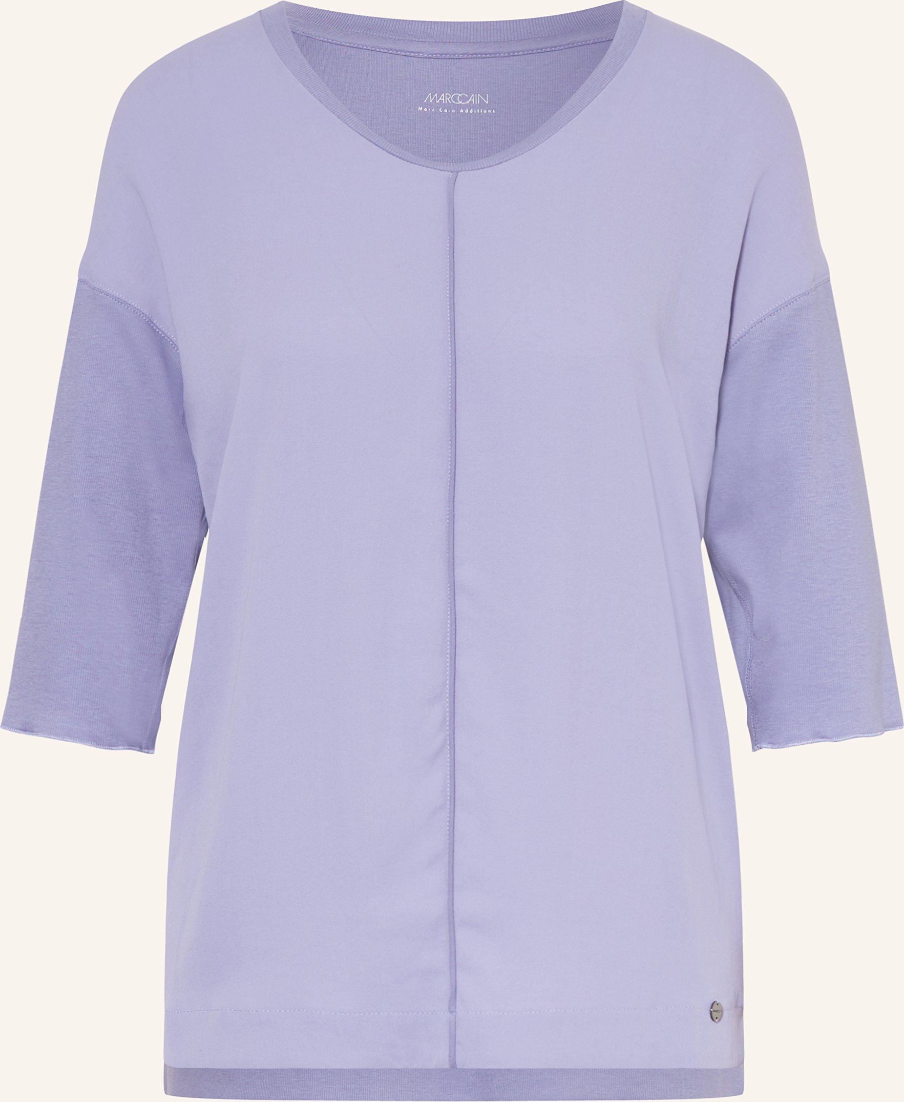 Marc Cain Blusenshirt Im Materialmix Mit 3/4-Arm lila