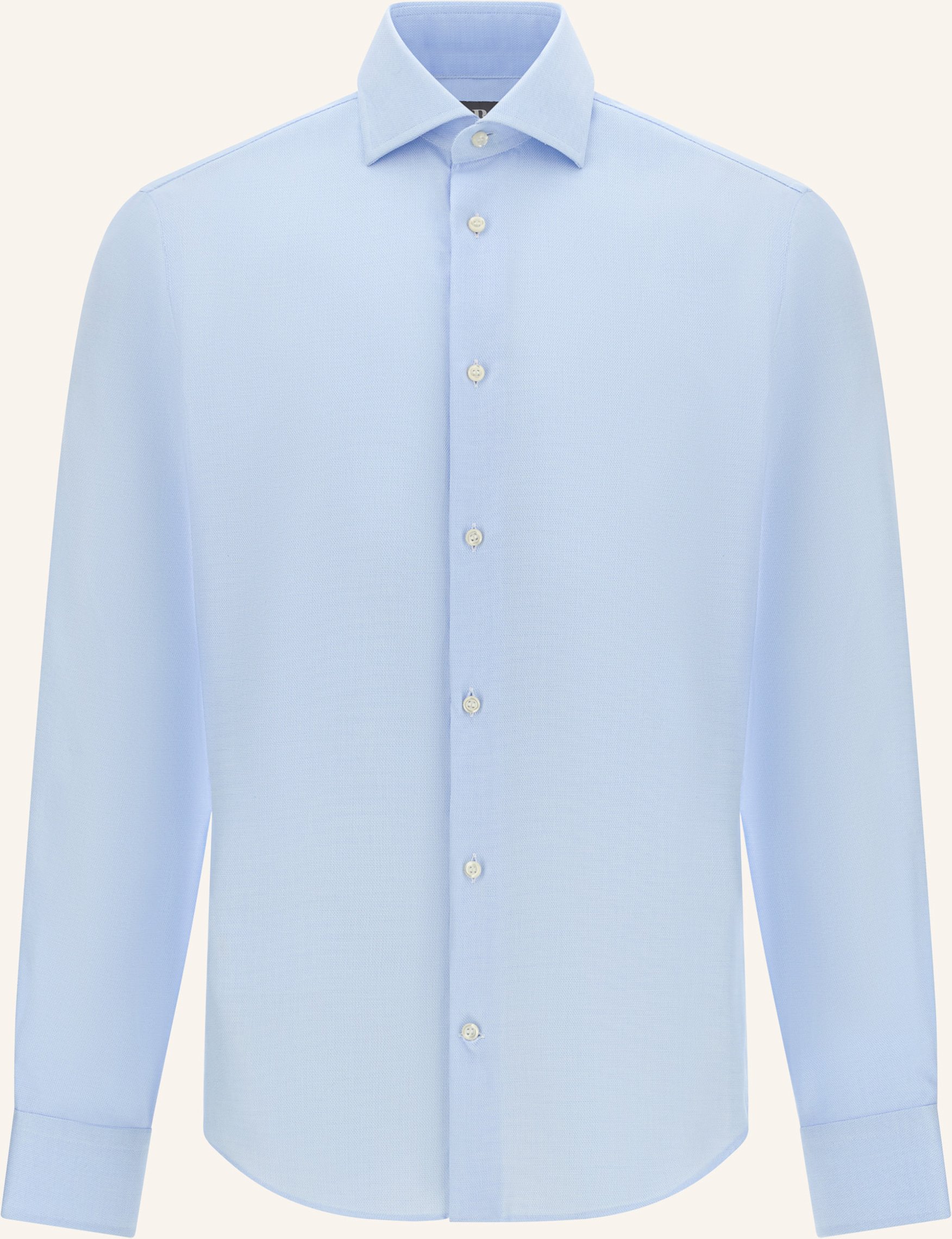 Boggi Milano Slim Fit Cotton Twill Shirt blau