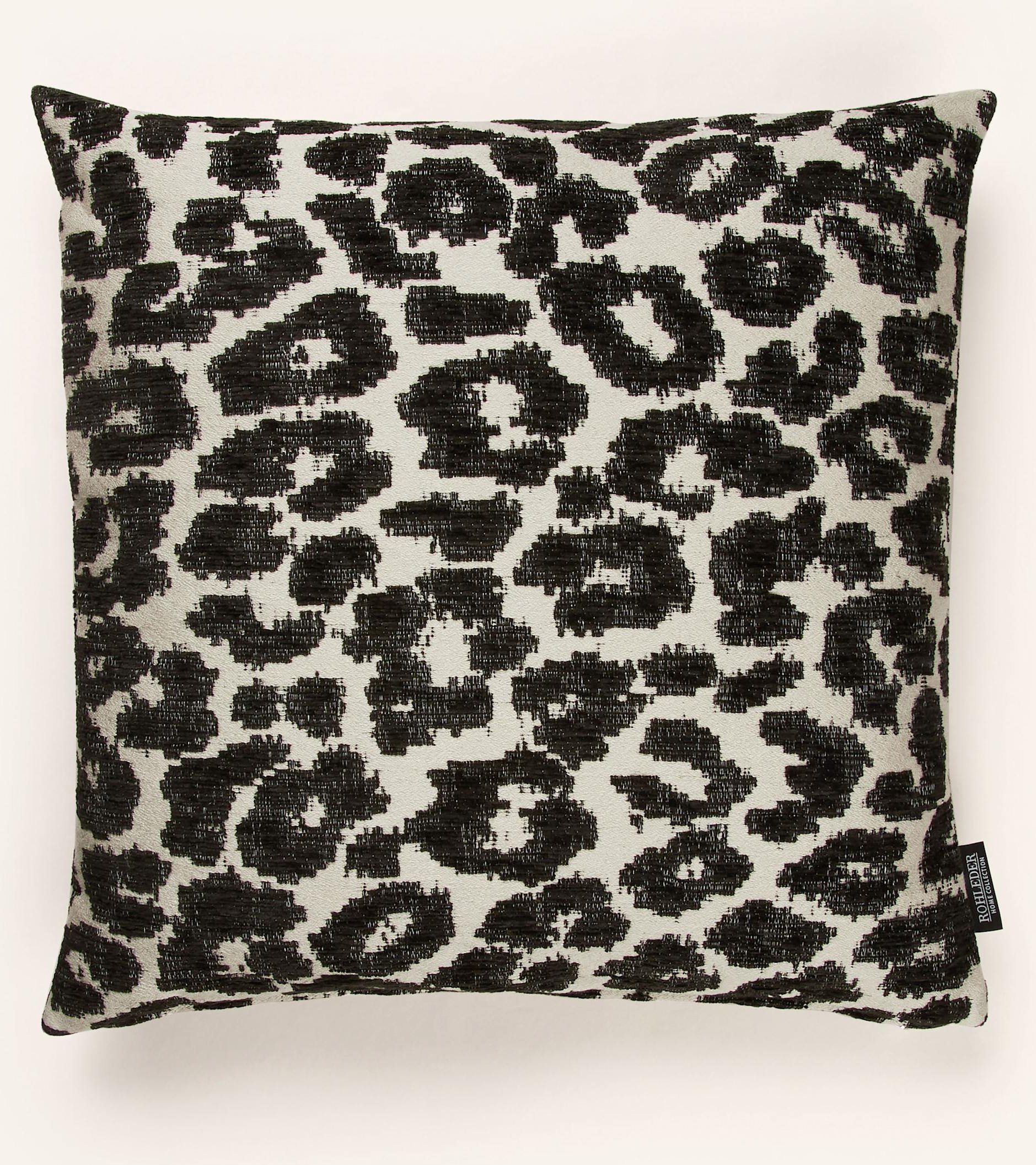 Rohleder Dekokissen Leo Mit Daunenfüllung schwarz