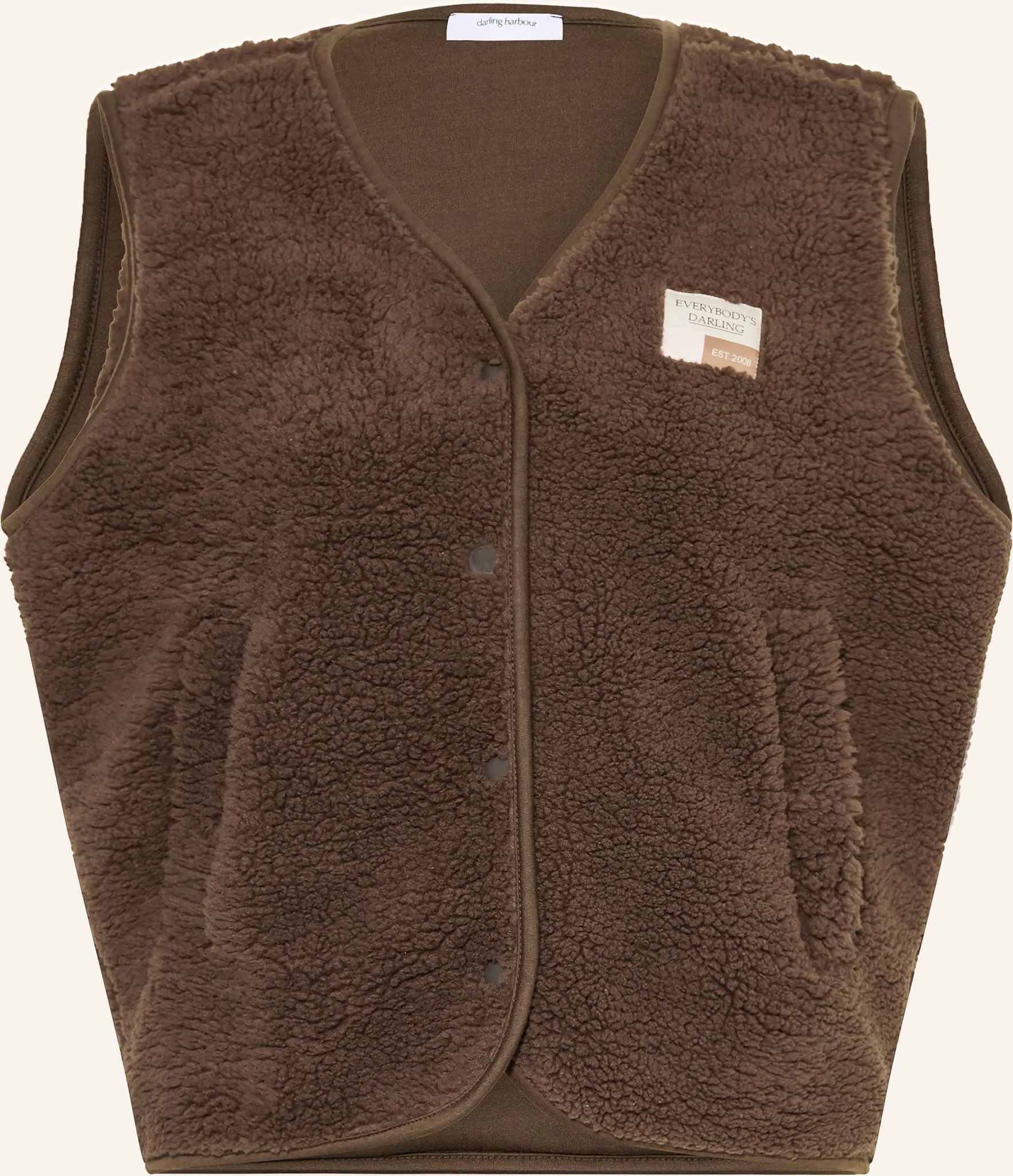 Darling Harbour Teddyfell-Weste braun