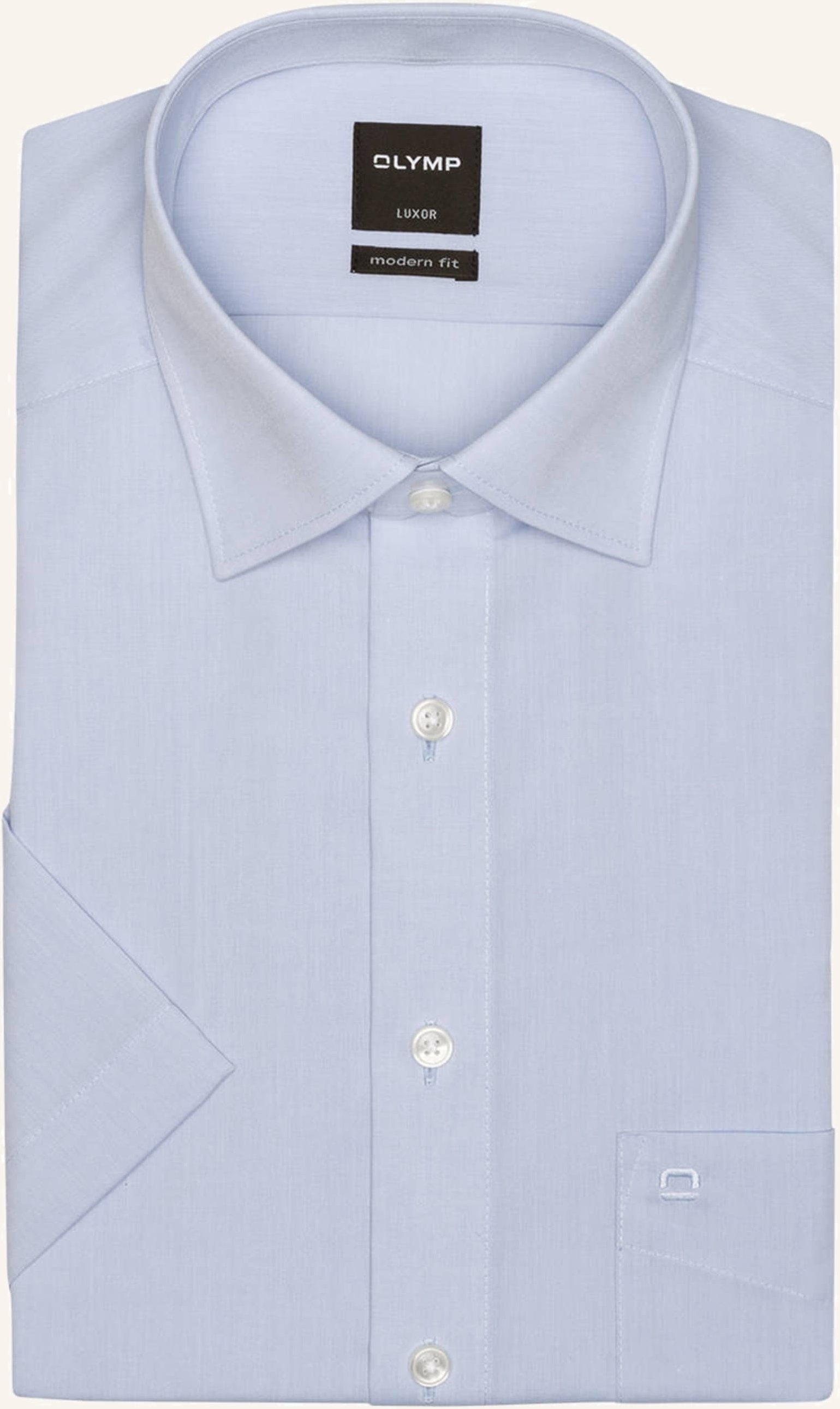 Thumbnail - Olymp Kurzarm-Hemd Luxor Modern Fit blau