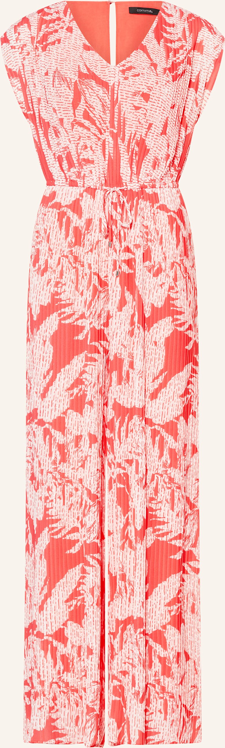 Thumbnail - Comma Jumpsuit Mit Plissees rot