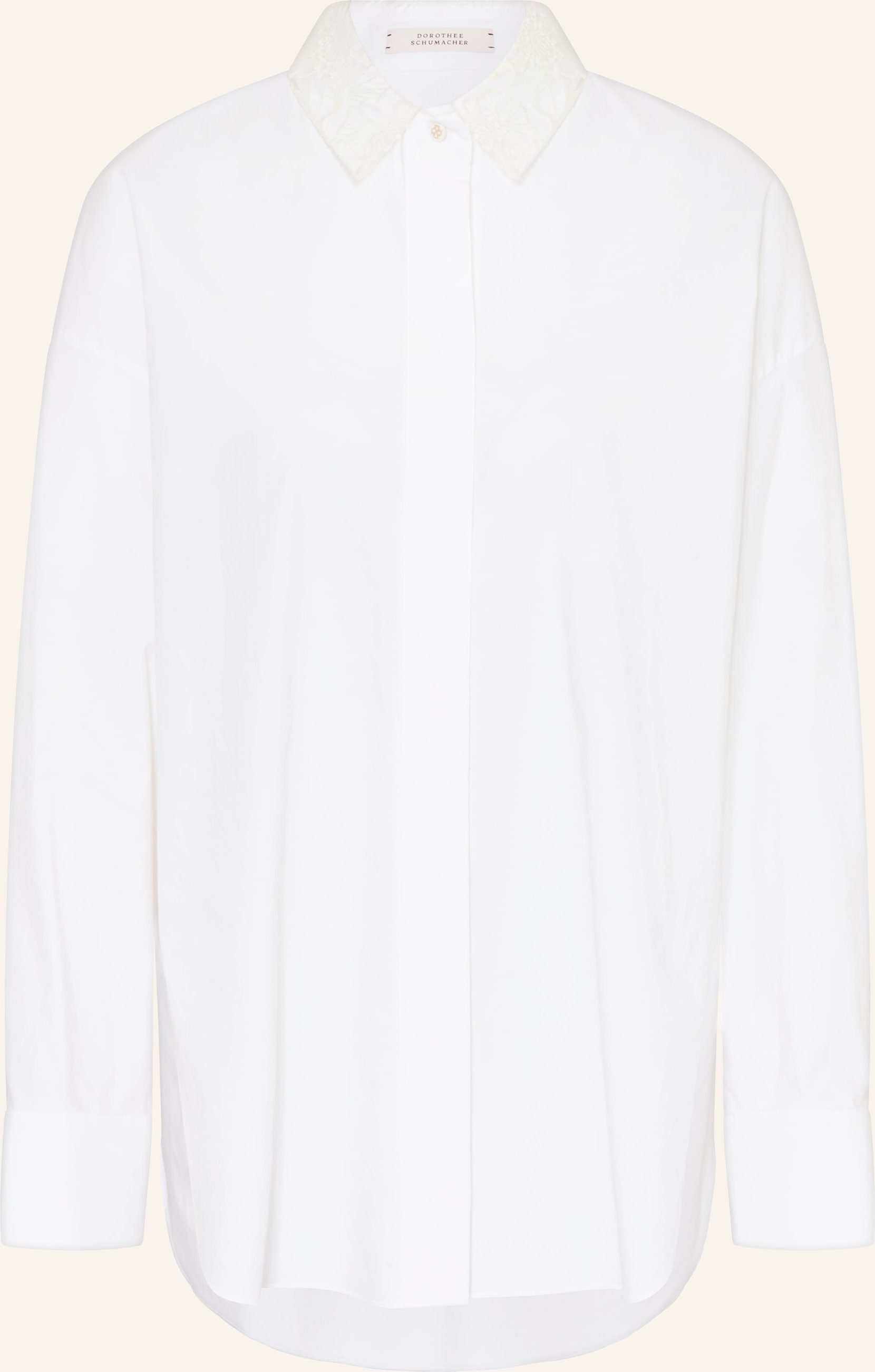 Dorothee Schumacher Hemdbluse Poplin Power Mit Spitze weiss