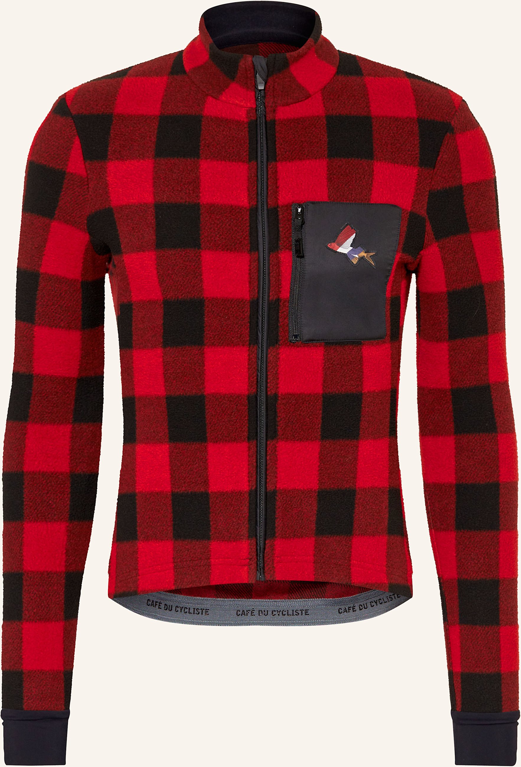 Thumbnail - Café Du Cycliste Fleece-Radtrikot Solange rot