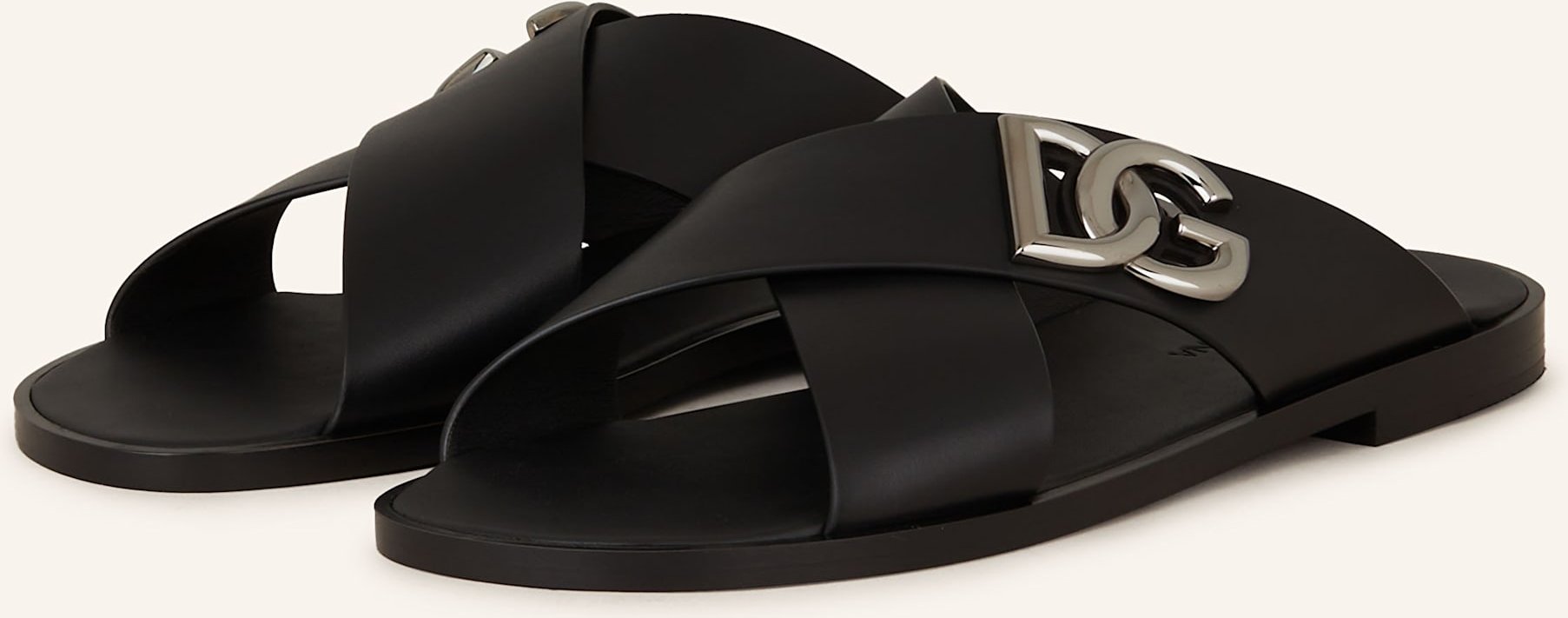 Dolce & Gabbana Pantoletten schwarz