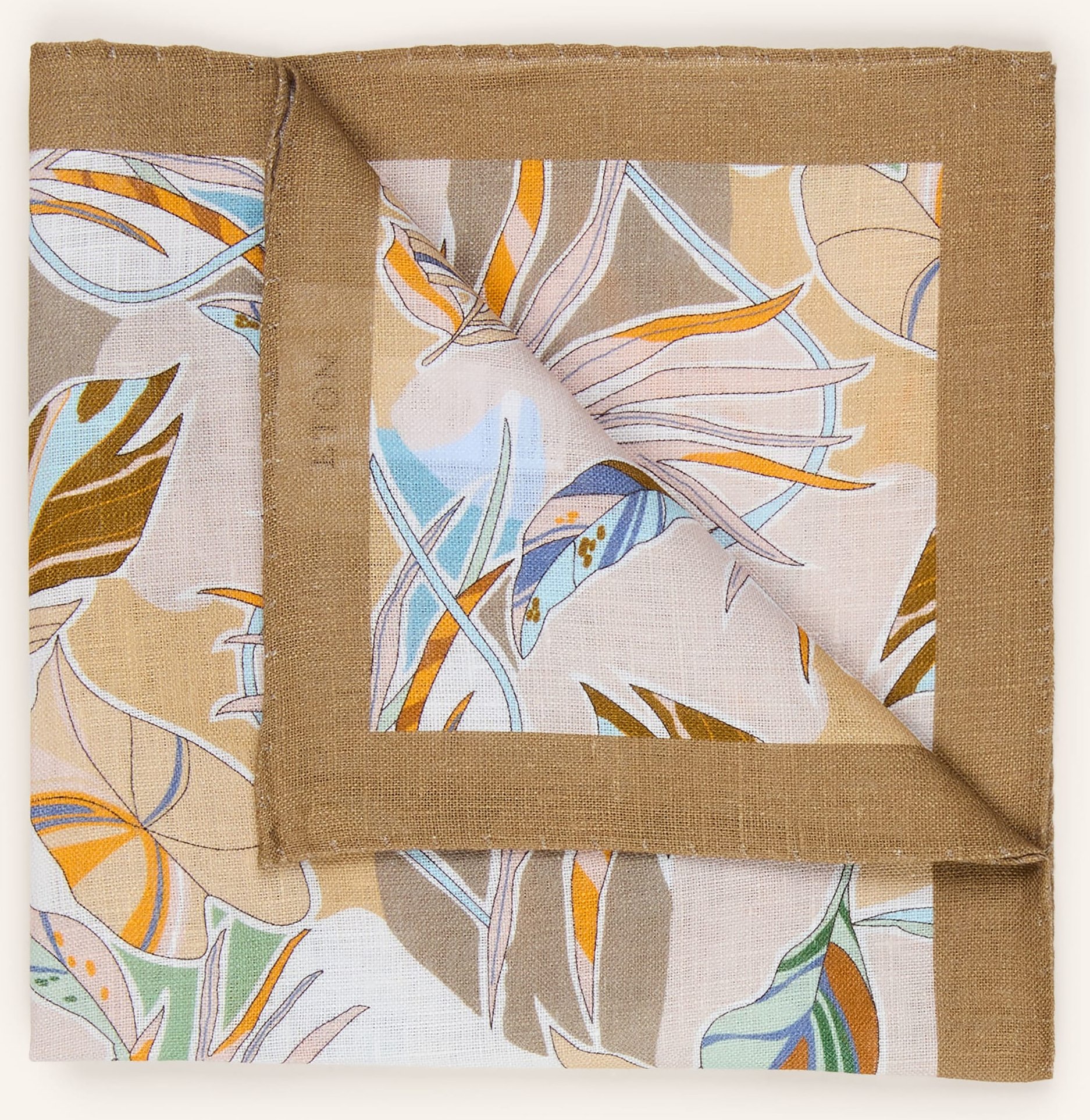 Eton Einstecktuch Aus Leinen beige