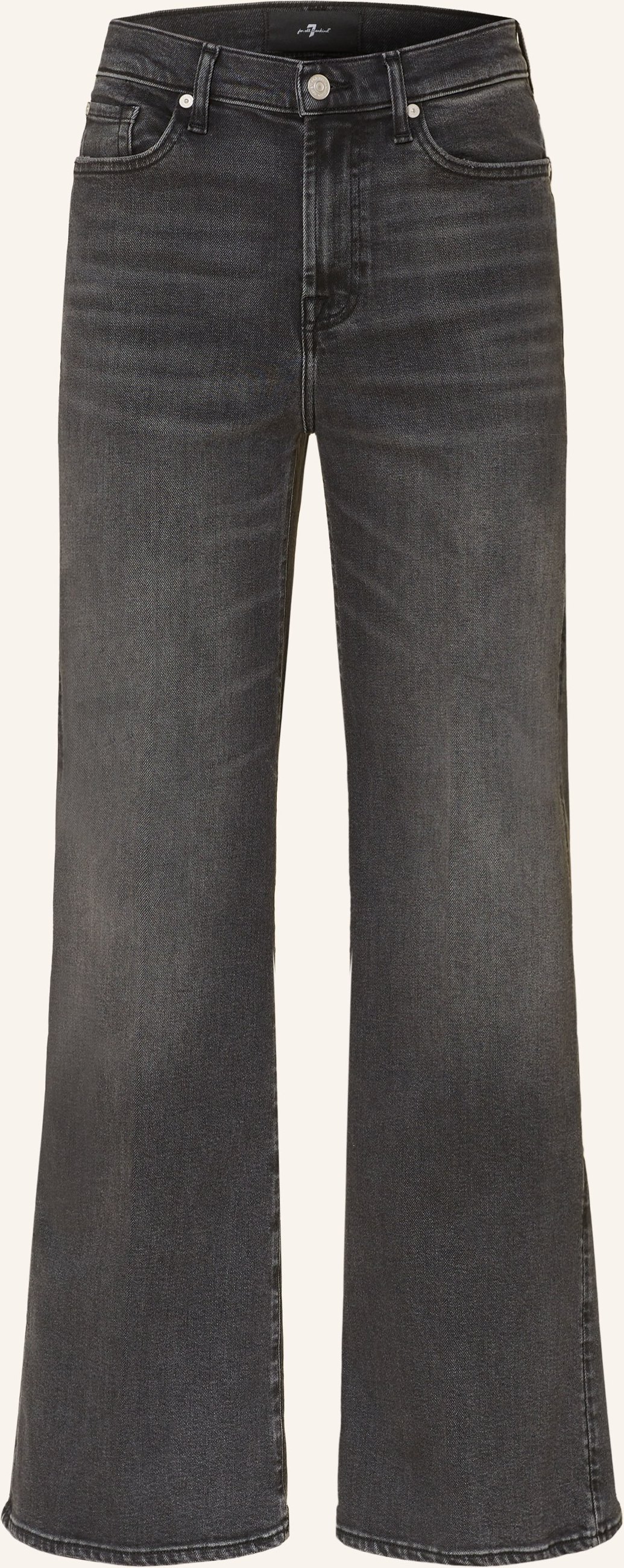 7 For All Mankind Wide Leg Jeans Modern Dojo schwarz