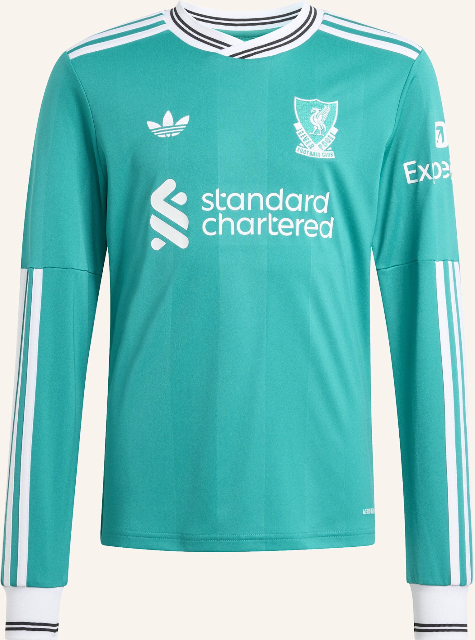 Adidas Liverpool Fc 25/26 Langärmeliges Ausweichtrikot Für Kinder gruen