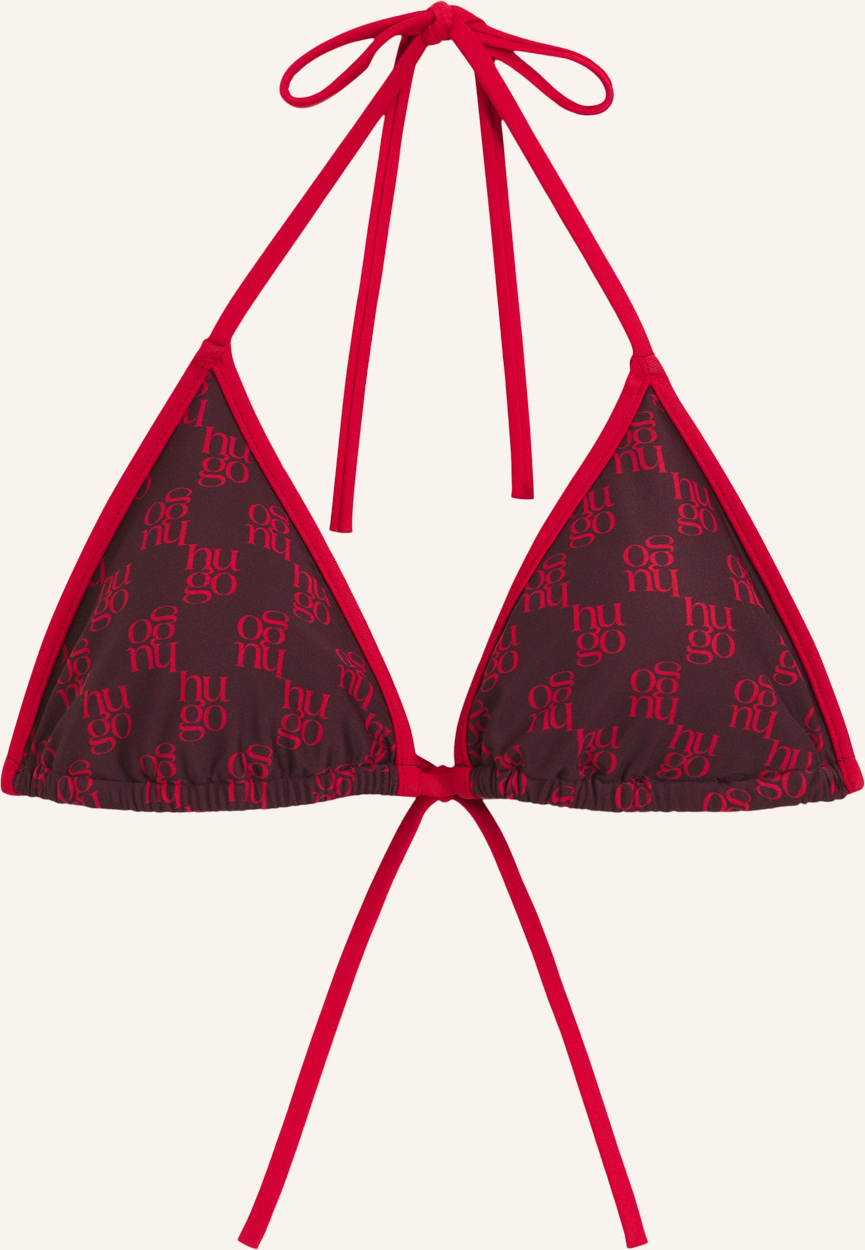 Hugo Bikini-Oberteil Monogram Triangle Regular Fit rot