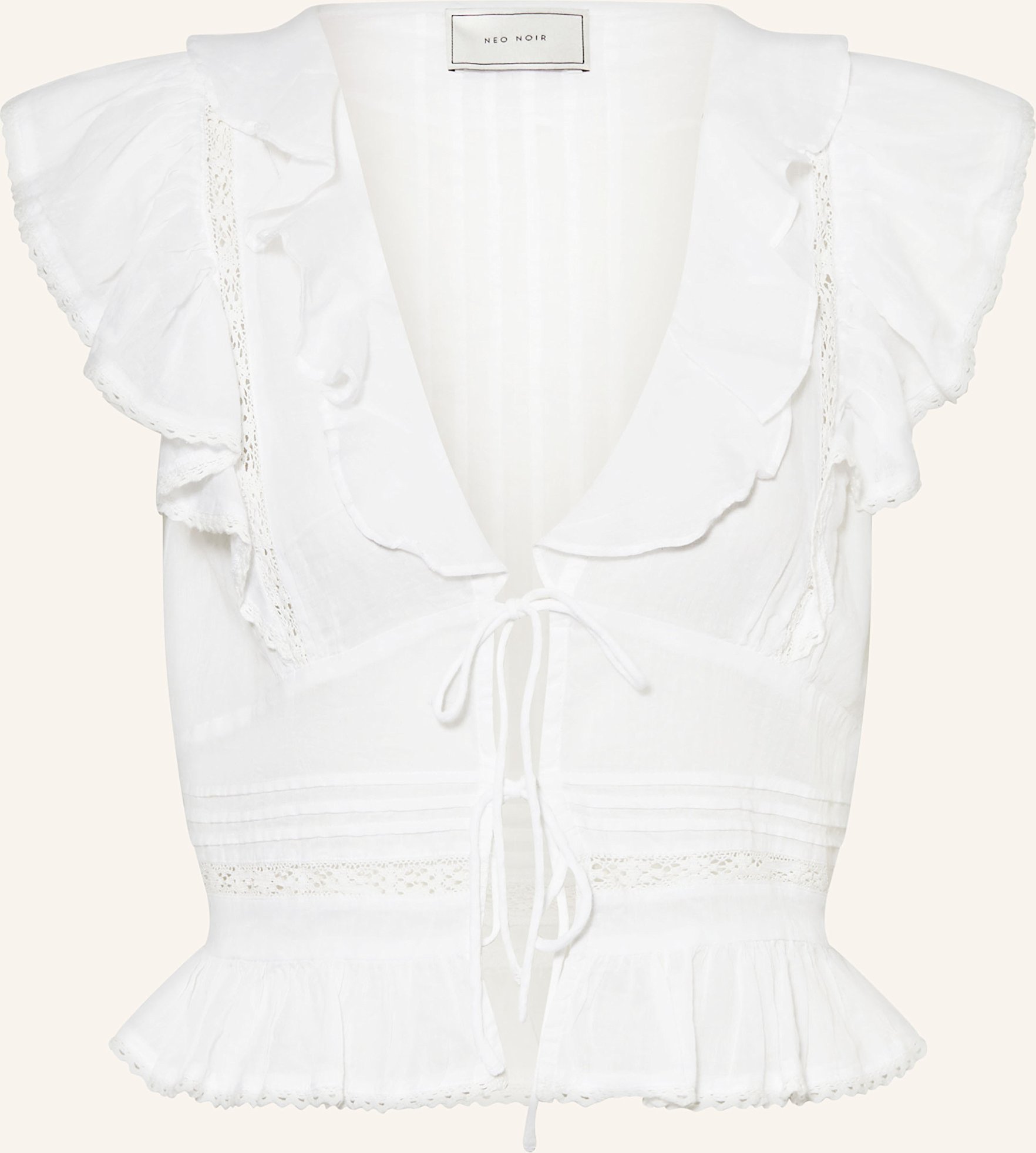 Neo Noir Blusentop Netali Mit Volants weiss