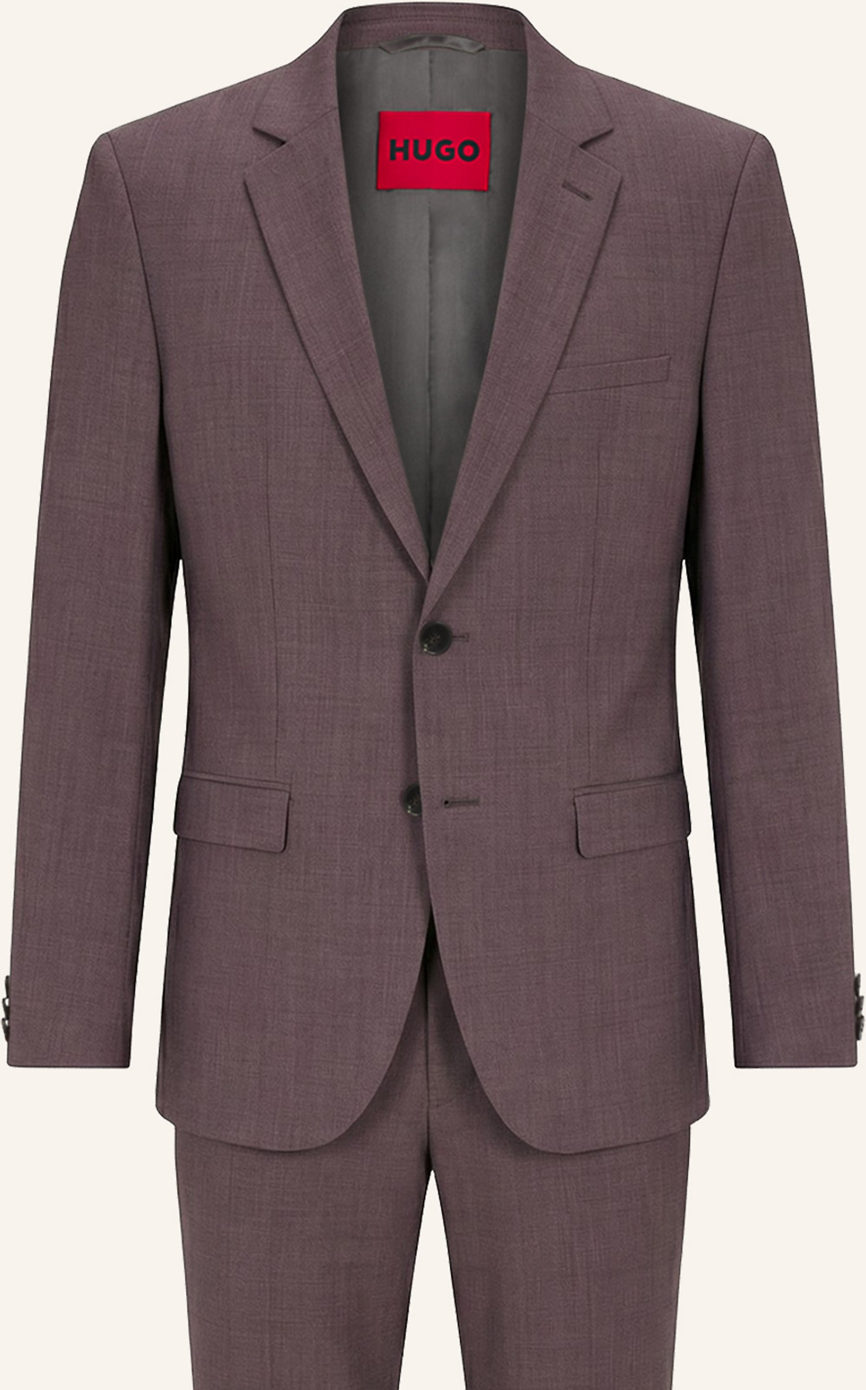 Hugo Business Anzug Arti-hesten253x Extra-Slim Fit braun