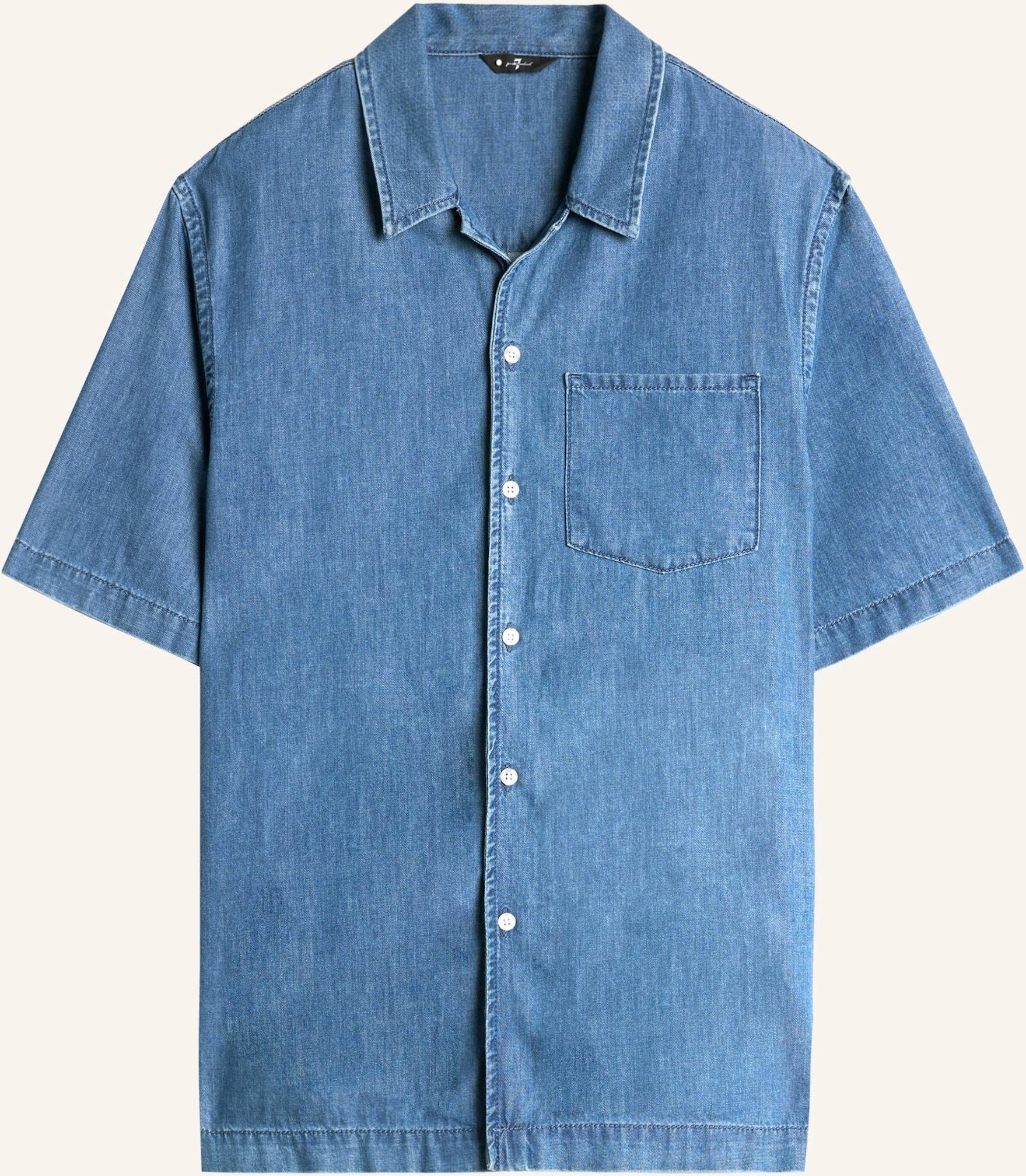 7 For All Mankind Jeanshemd Regular Fit blau