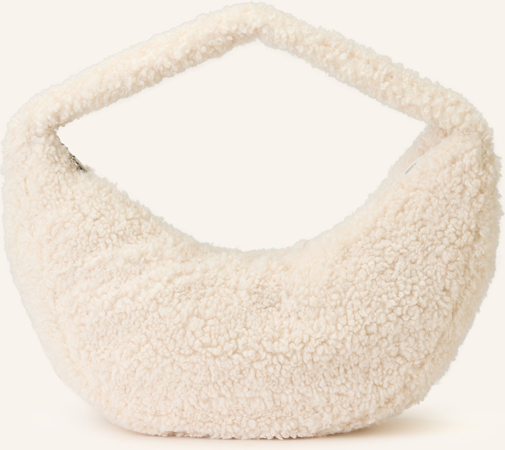 Calvin Klein Beuteltasche Aus Teddyfell weiss