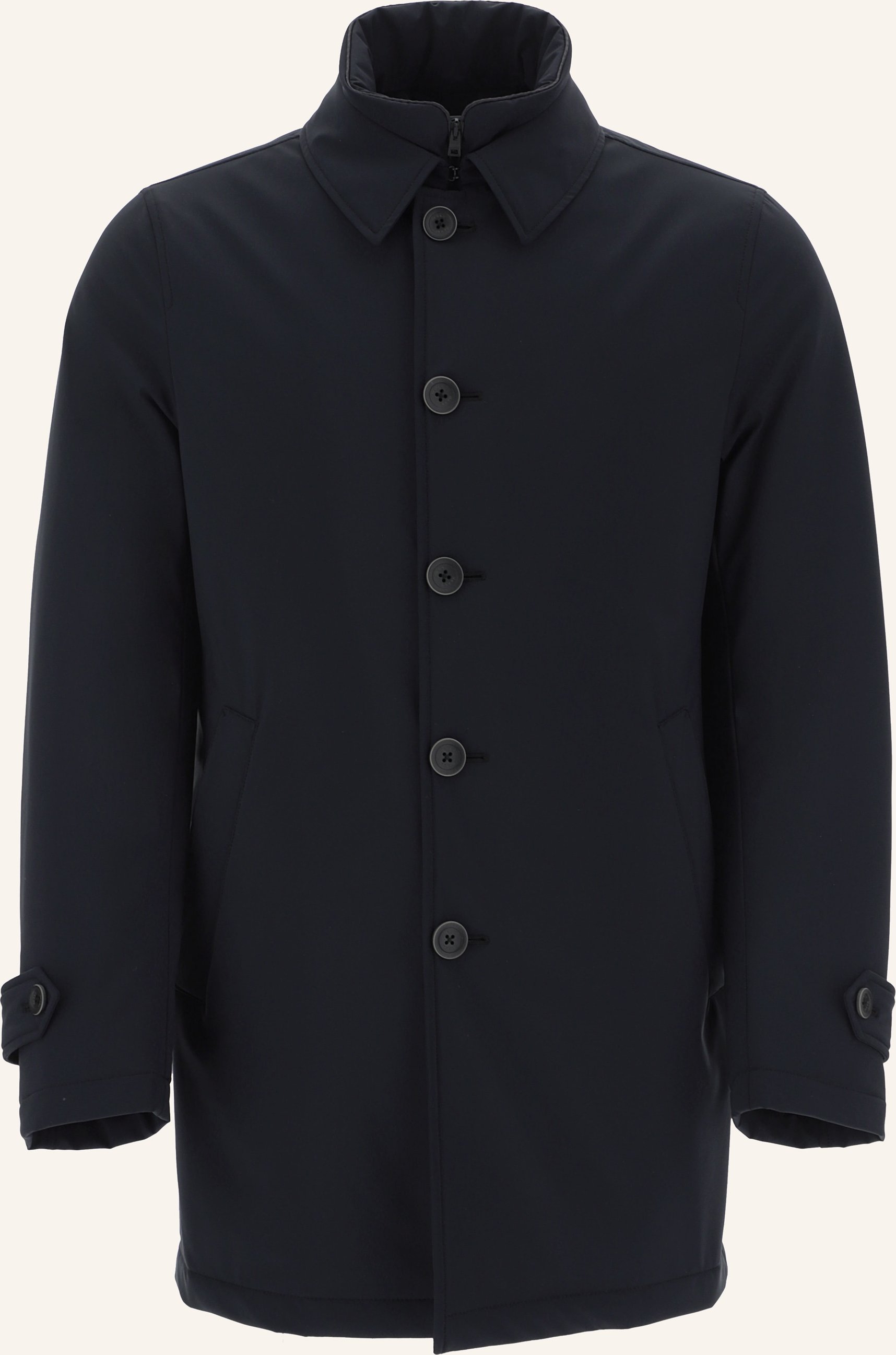 Herno Daunenmantel Mit Herausnehmbarer Blende blau