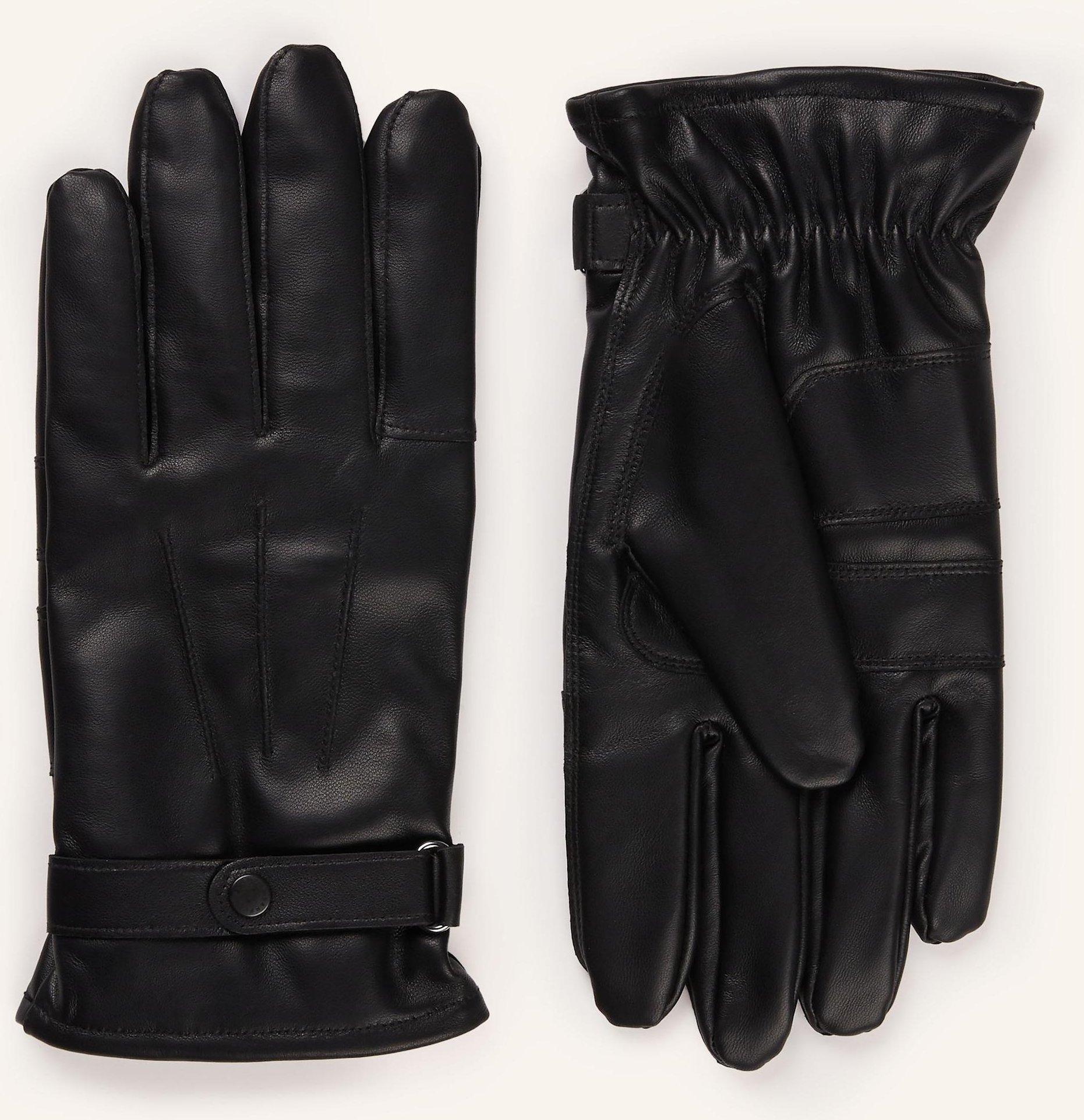 Barbour Lederhandschuhe schwarz