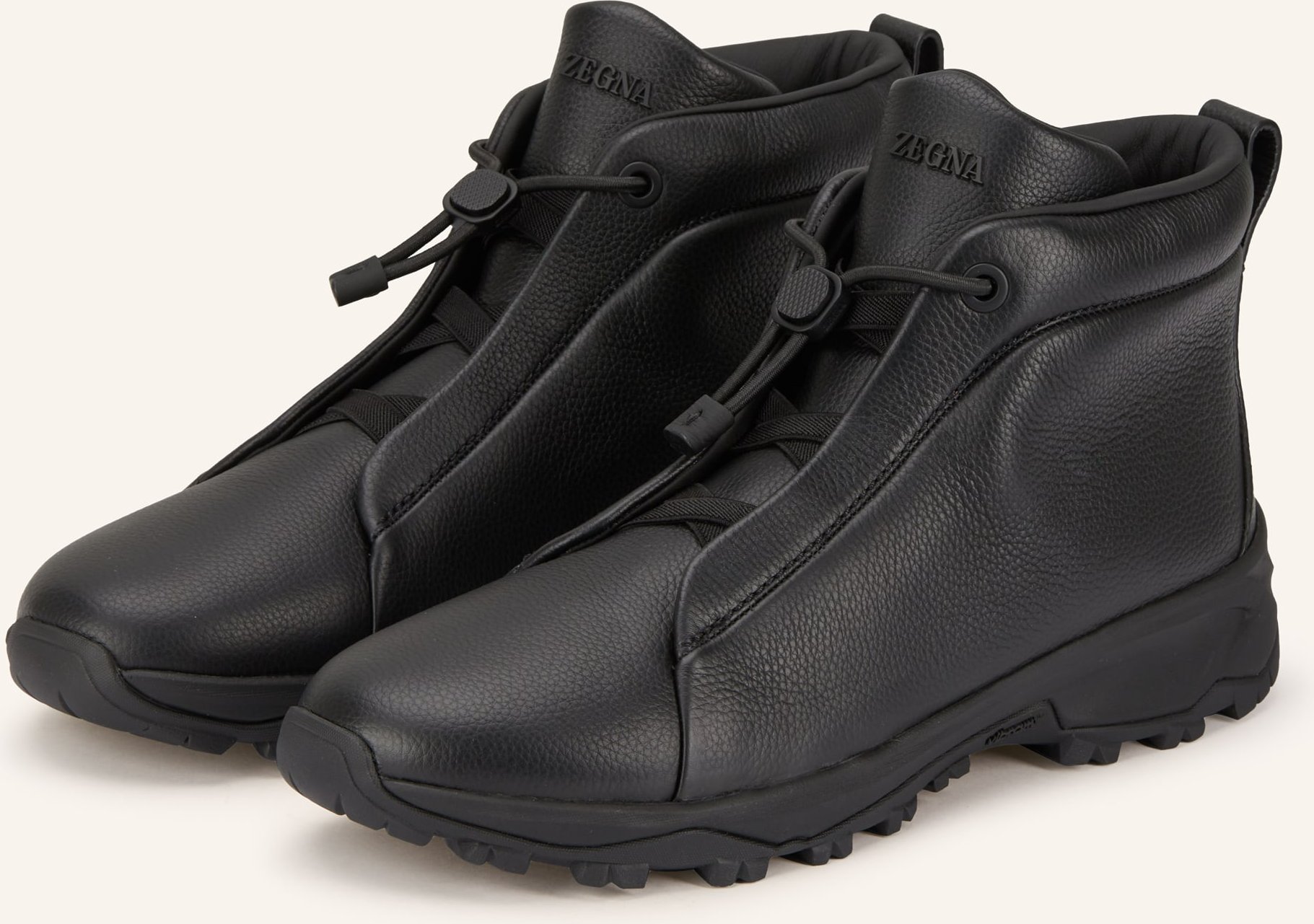 Zegna Schnürboots schwarz