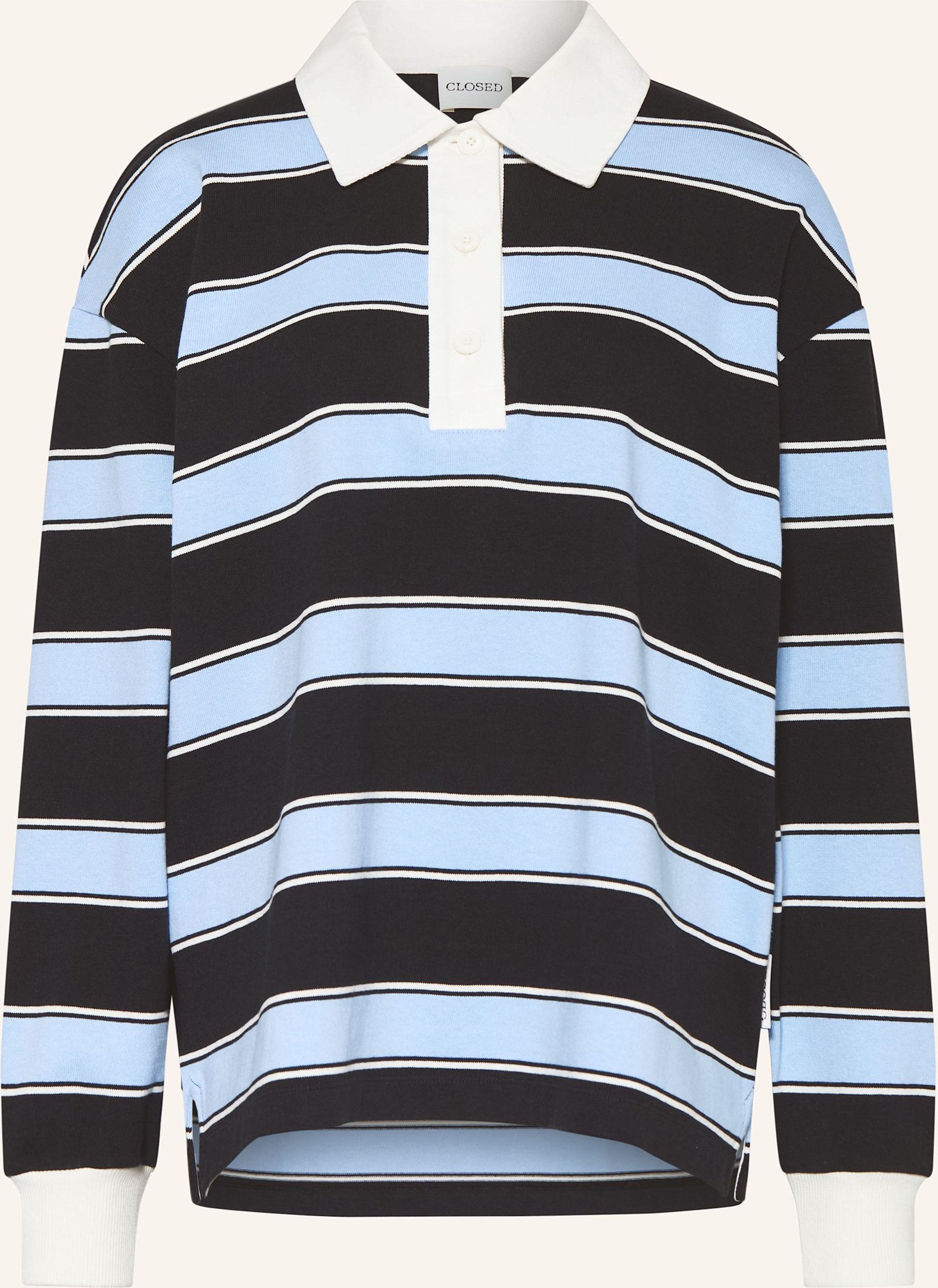 Closed Rugbyshirt blau