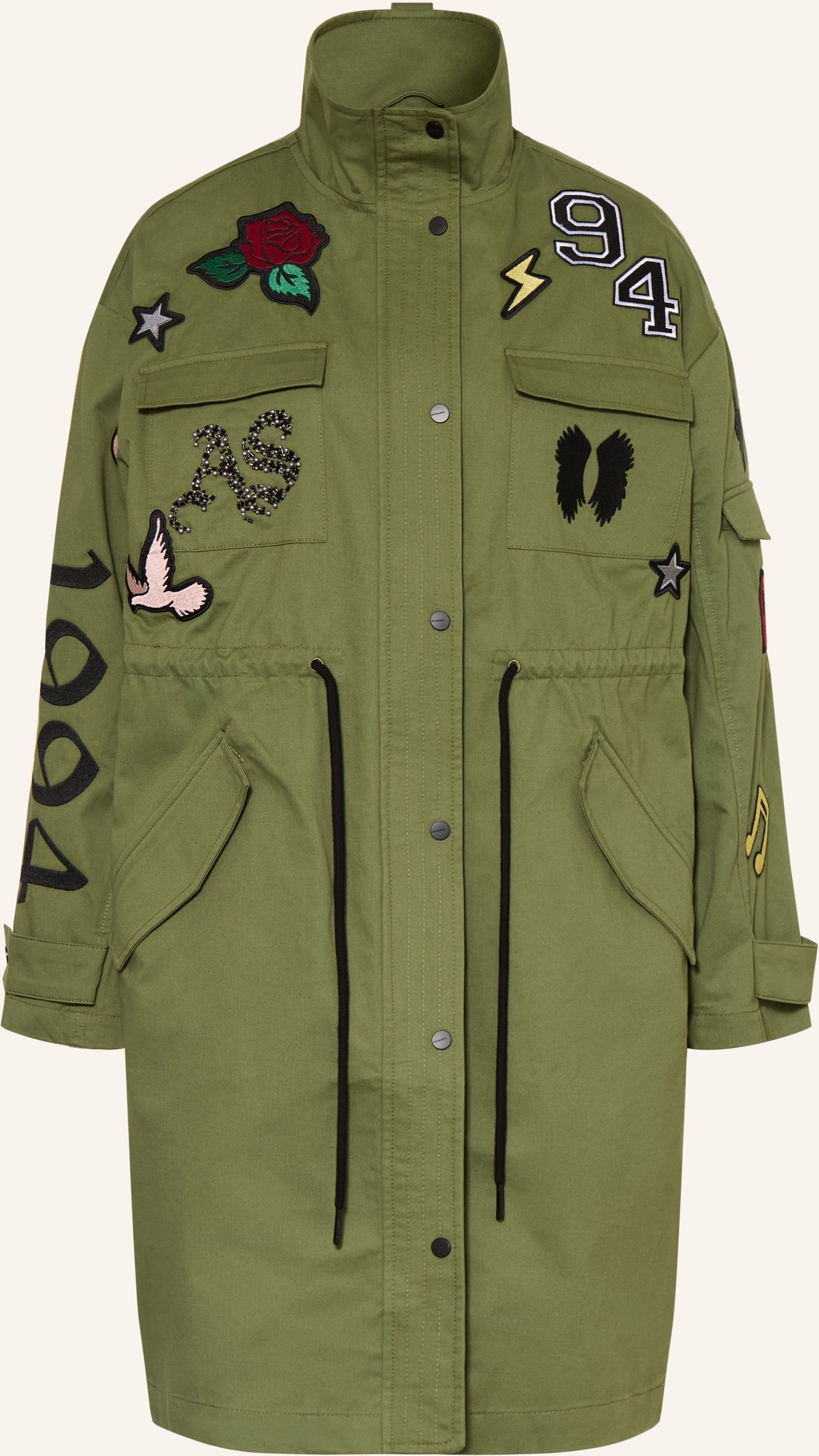 Allsaints Parka Ariaa Mit Schmuckperlen gruen