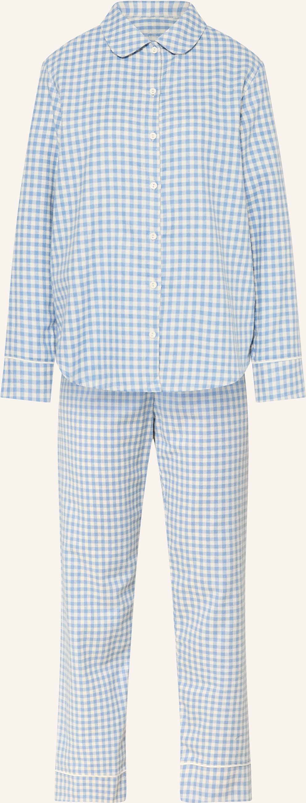 Calida Schlafanzug Flannel Dreams Aus Flanell blau