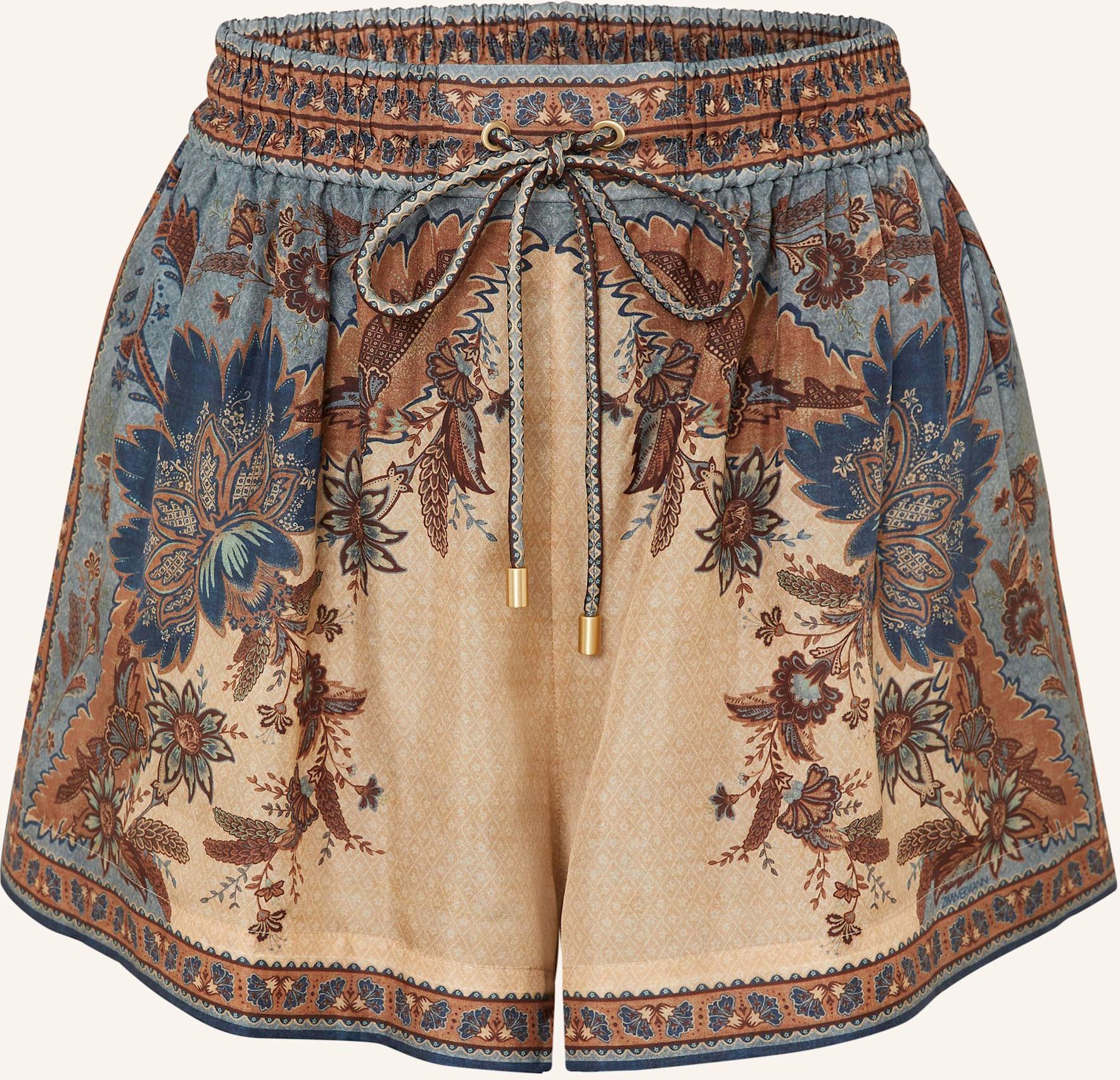 Zimmermann Seidenshorts Ascension blau