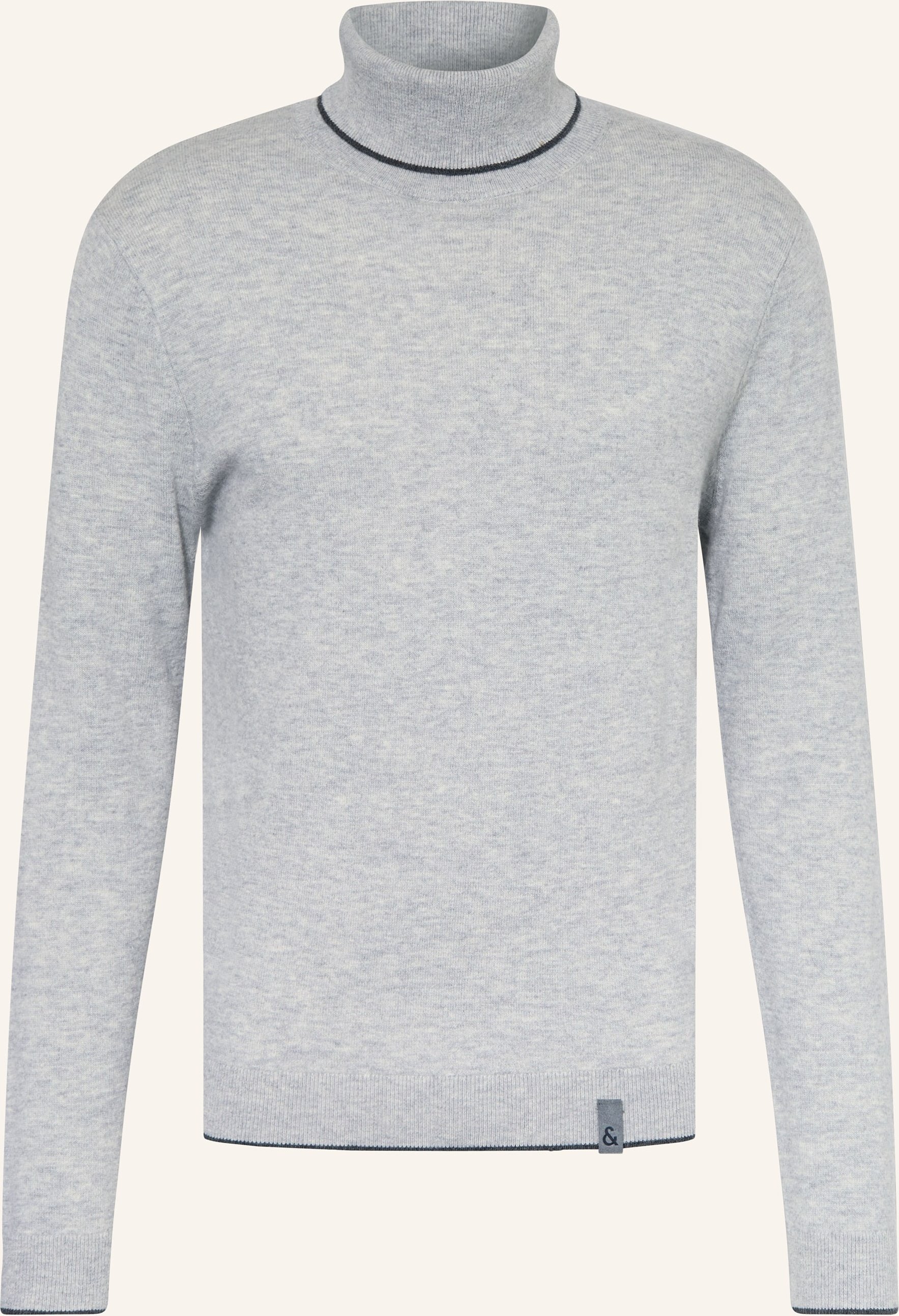 Colours & Sons Rollkragenpullover Mit Merinowolle grau