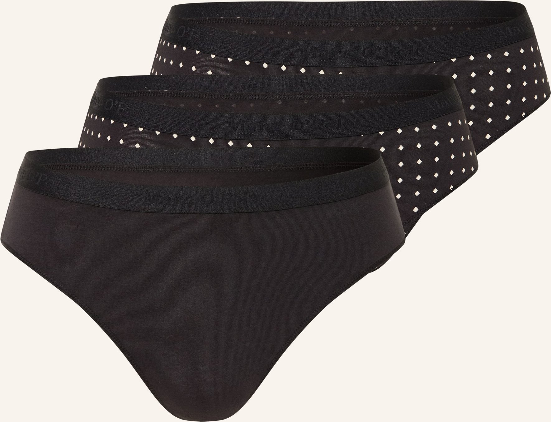 Marc O'polo 3er-Pack Slips schwarz