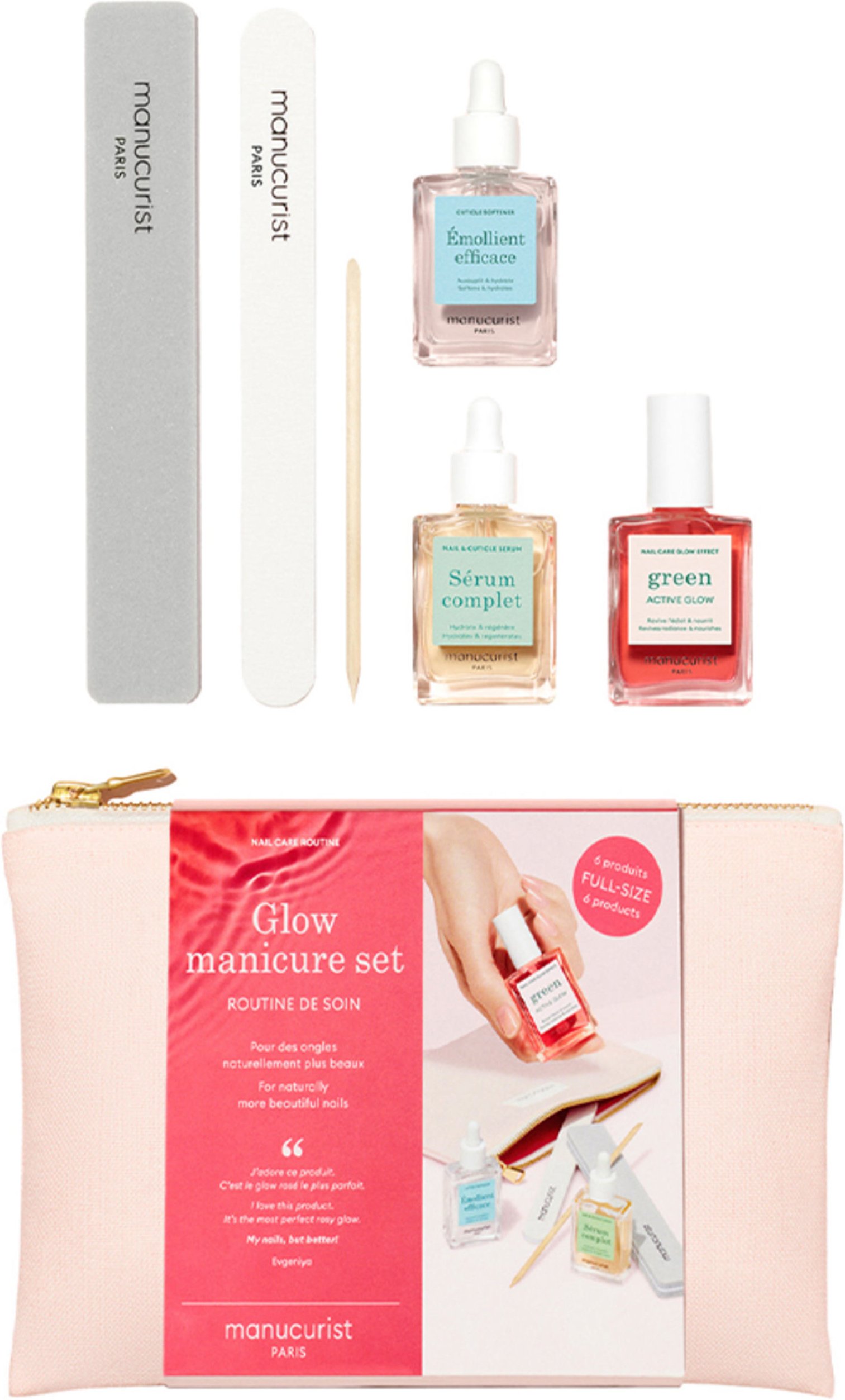 Thumbnail - Manucurist Glow Manucure Raspberry Nagellack-Set