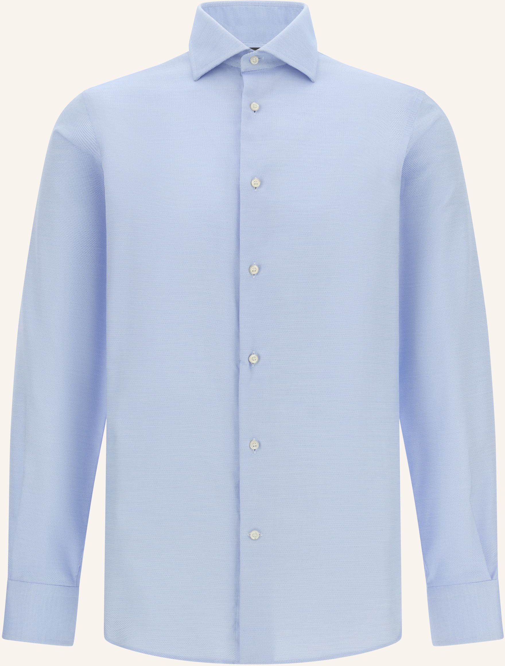 Boggi Milano Regular Fit Striped Cotton Shirt blau