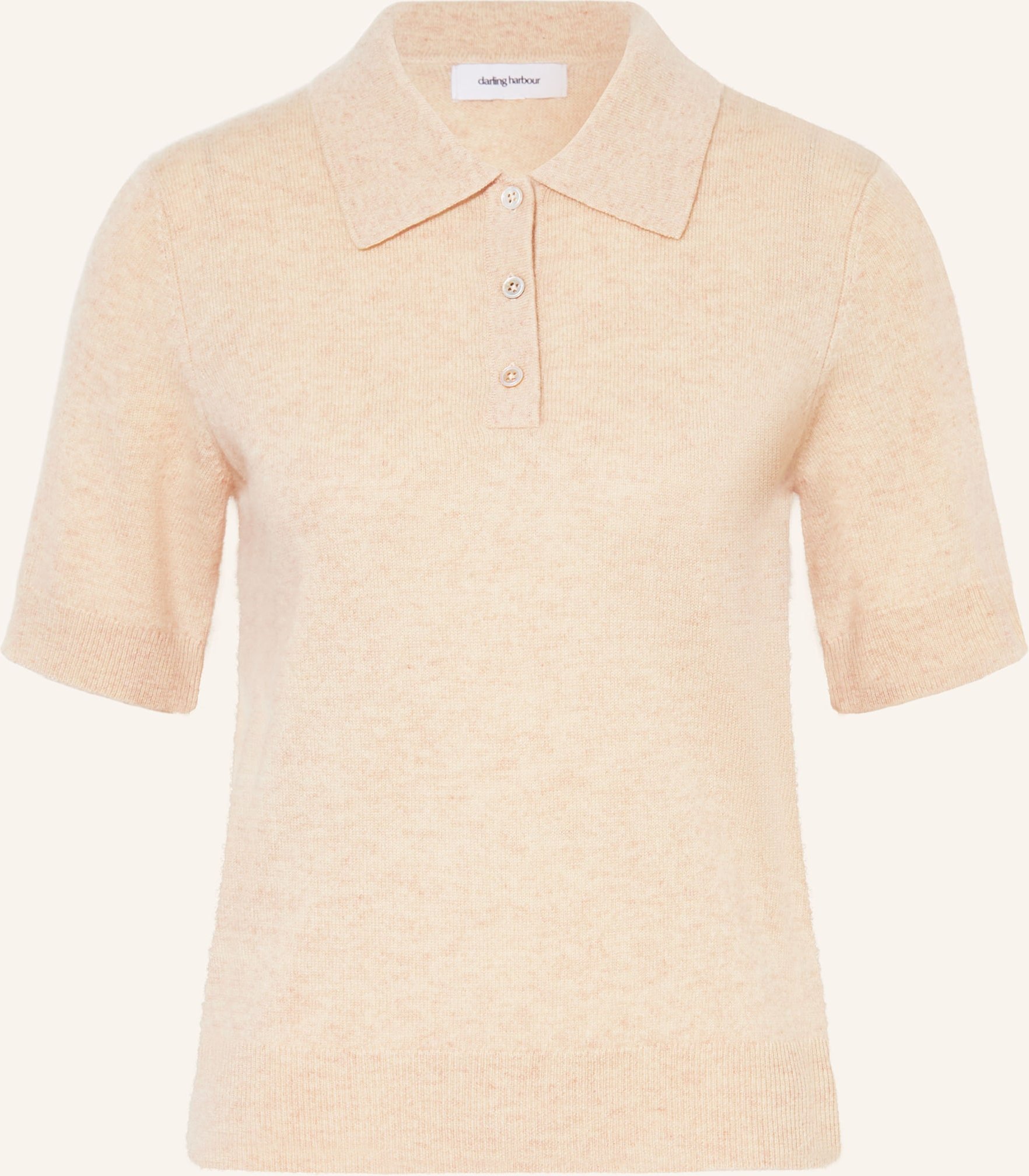 Darling Harbour Strick-Poloshirt Aus Cashmere beige