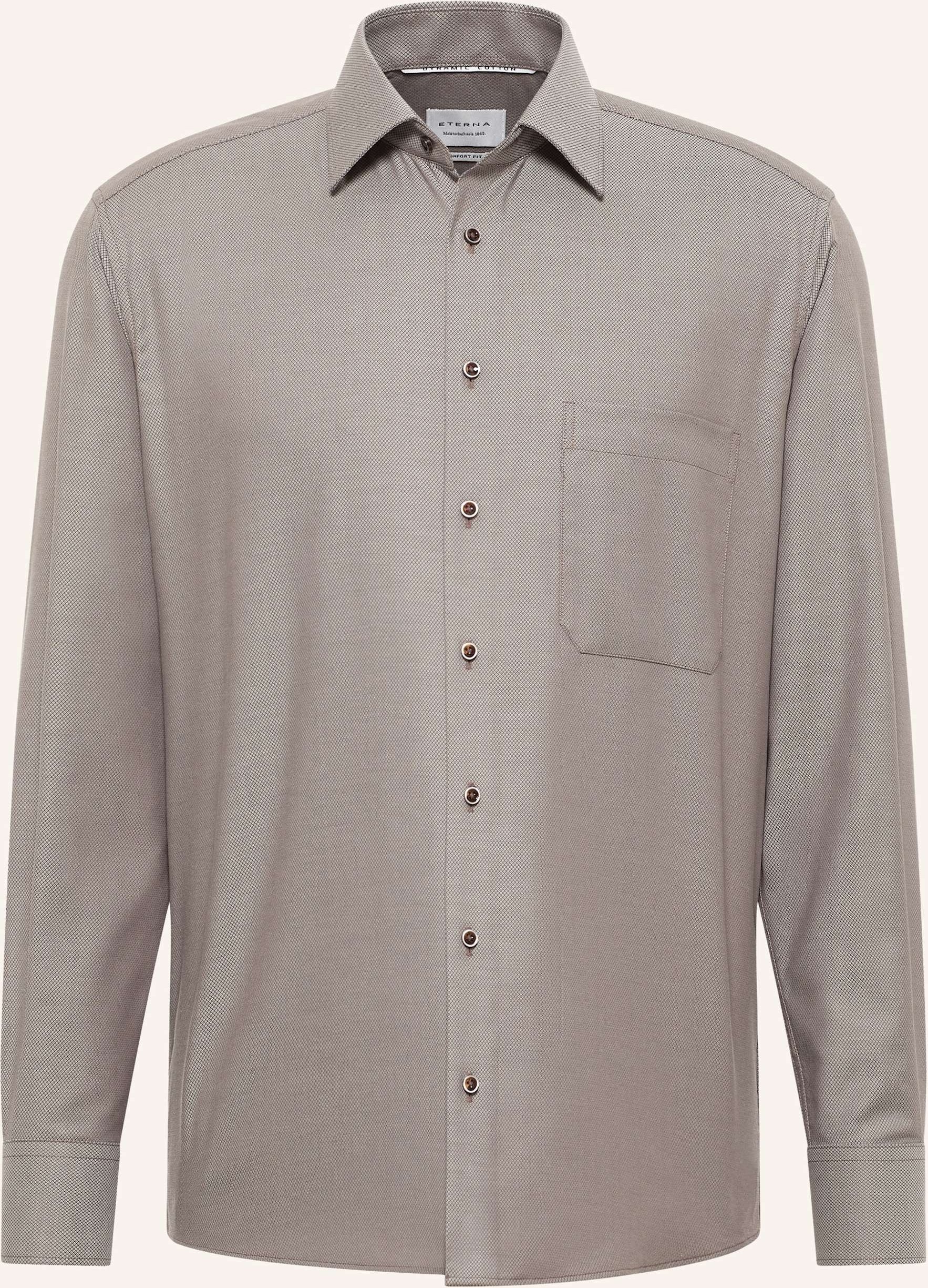 Eterna Hemd Comfort Fit braun