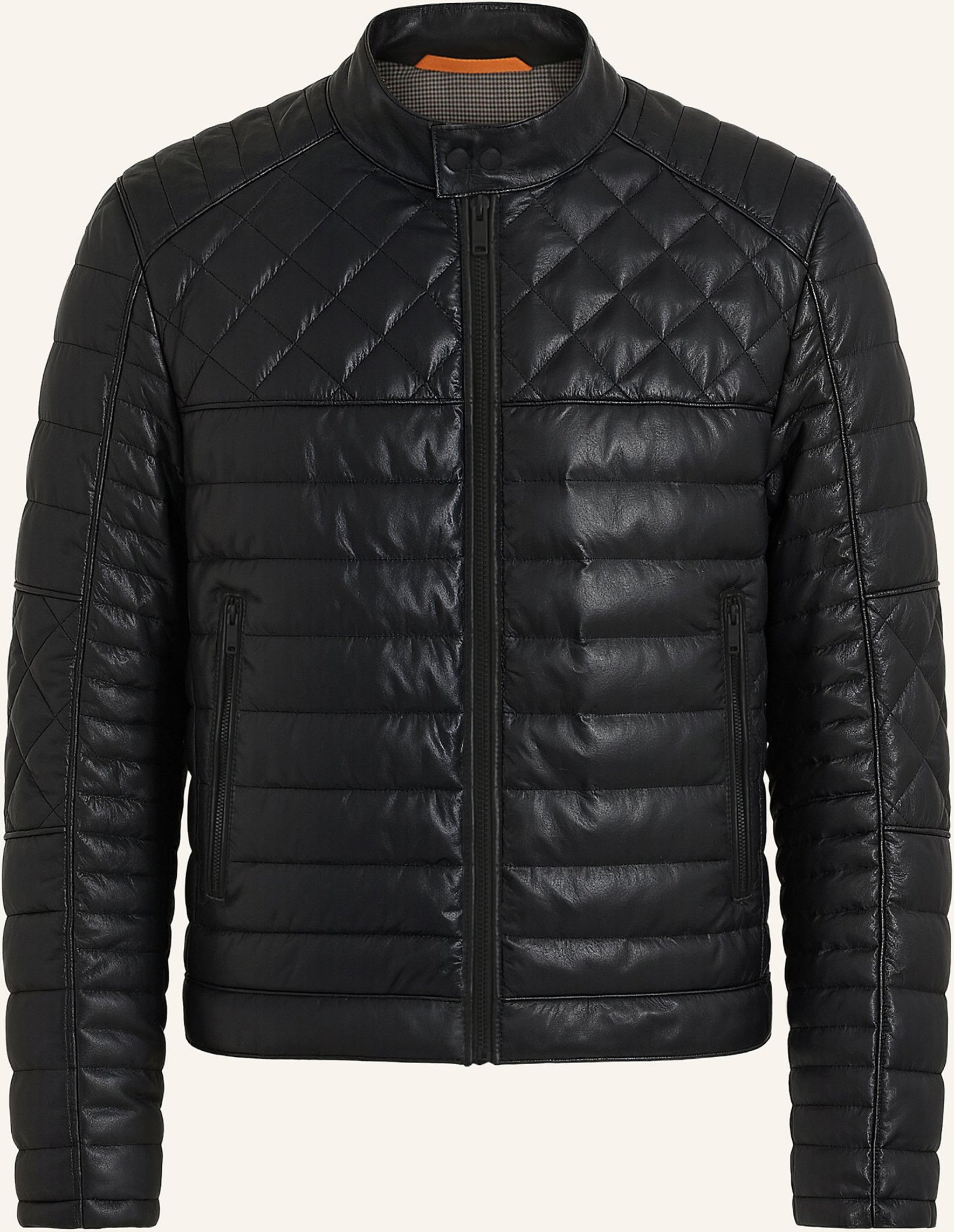 Boss Lederjacke Jonn_In schwarz
