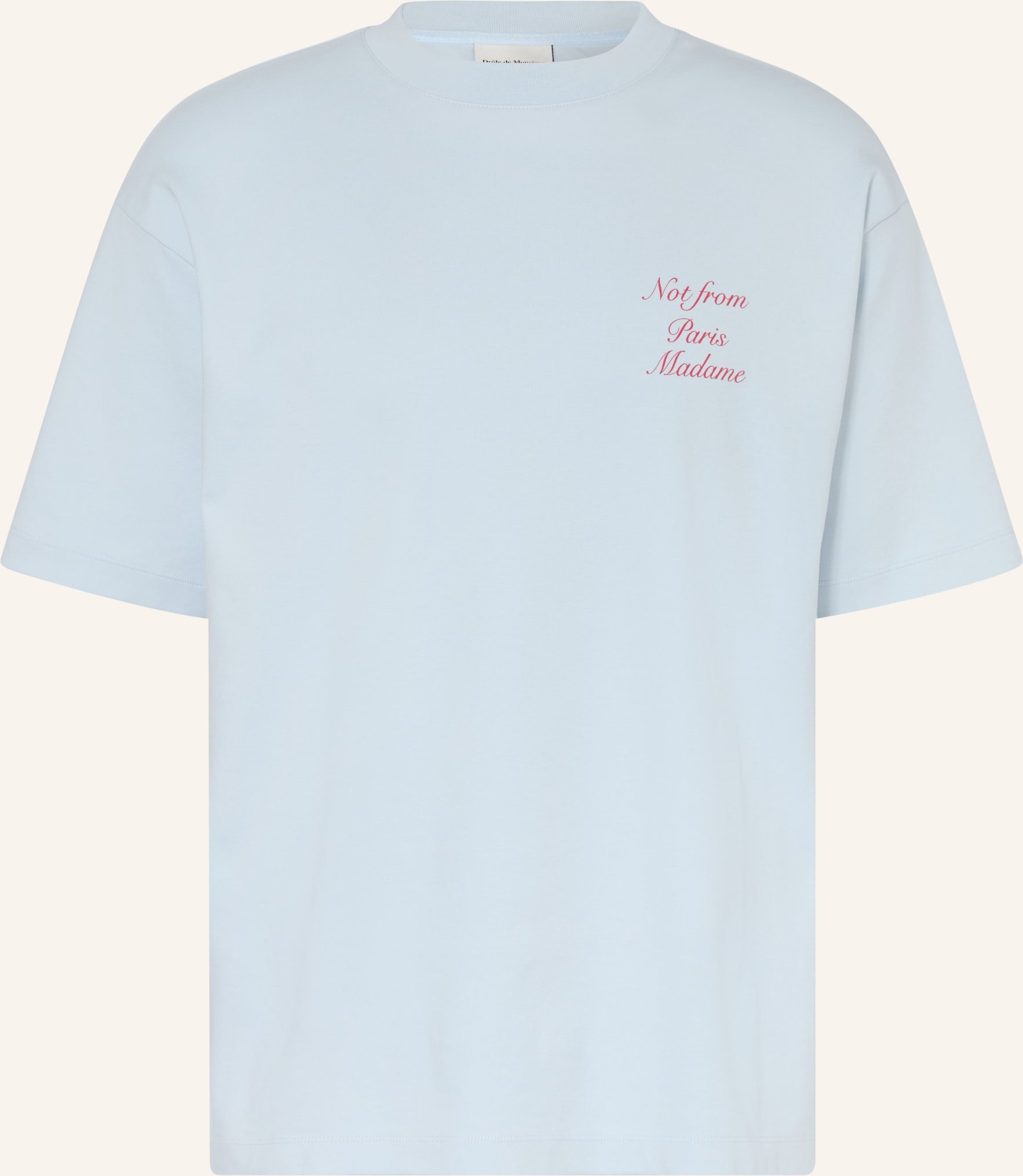 Drôle De Monsieur T-Shirt Le T-Shirt Slogan Calligraphy blau