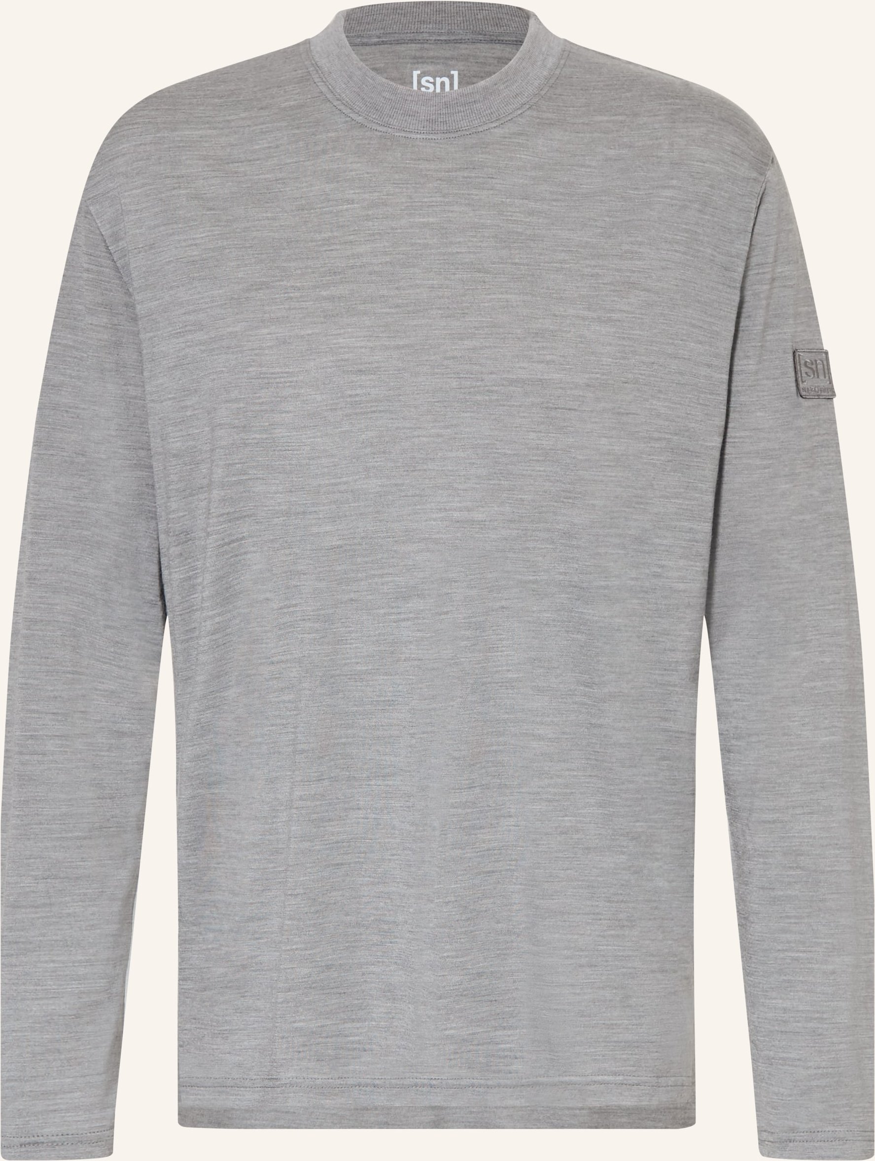 Super.Natural Longsleeve Casual Mit Merinowolle grau