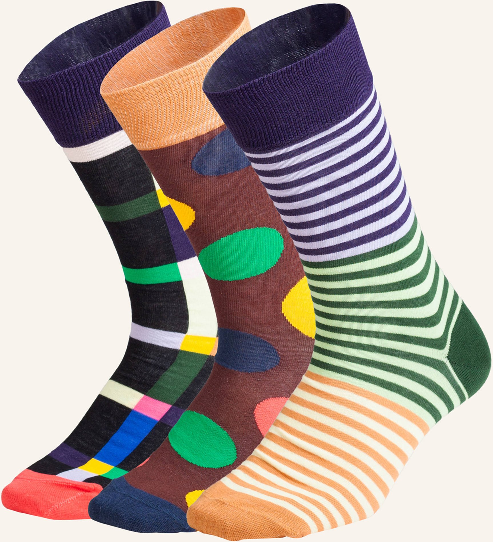 Dillysocks Socken Geo Trio (3er Box) braun